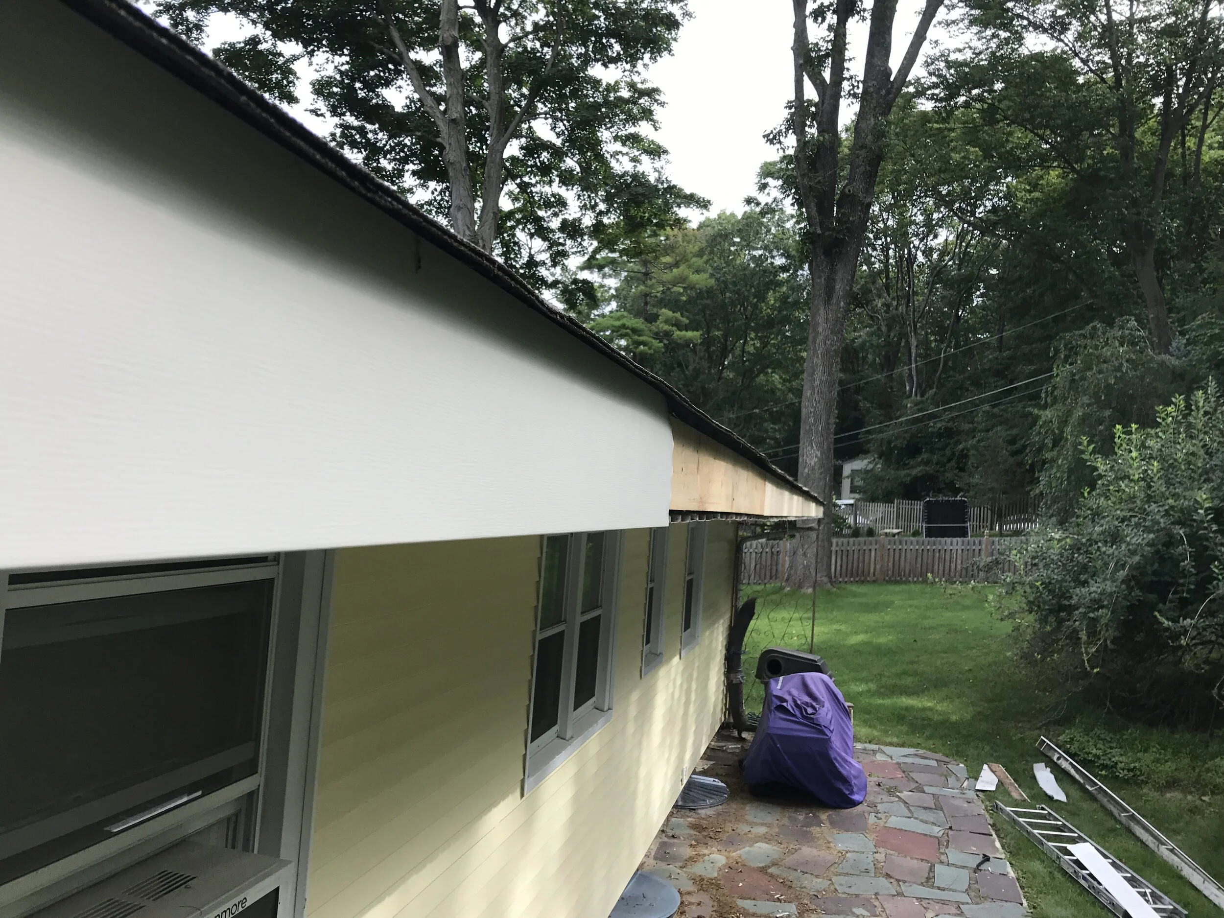 Installing new fascia trim