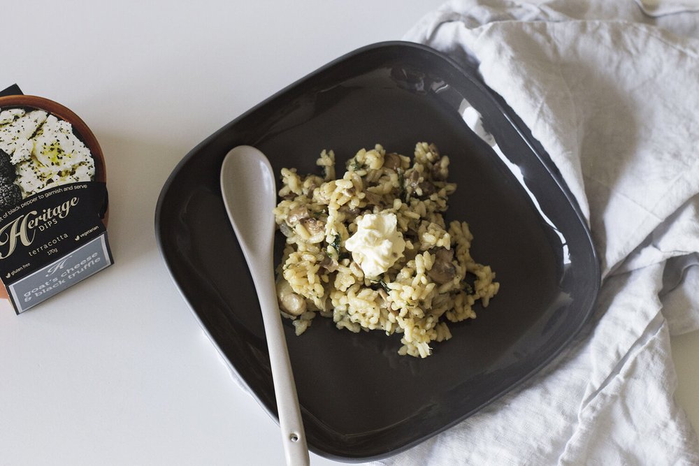 Mushroom Risotto with Goat’s Cheese and Black Truffle — Chris' Foods