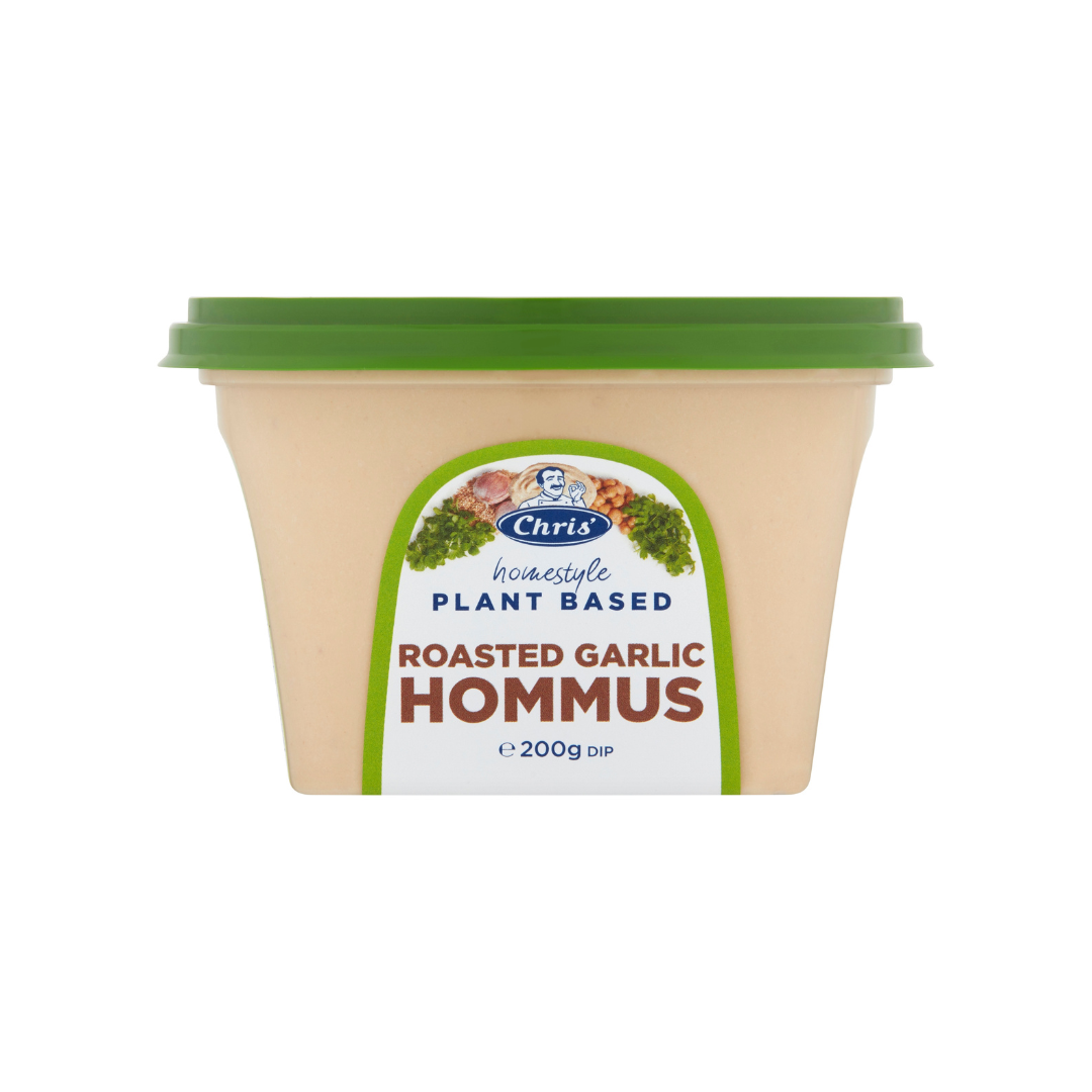 Roasted Garlic Hommus Plant Based — Chris' Foods