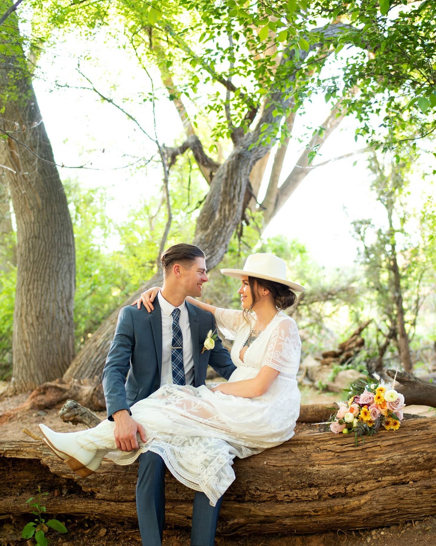 the most charming creekside courtship
&bull;
these two eloped just the two of them at the edge of Oak Creek. with only an officiant &amp; me to hear their vows, a sweet old couple they'd never met to sign as witnesses, and then they blessed the begin