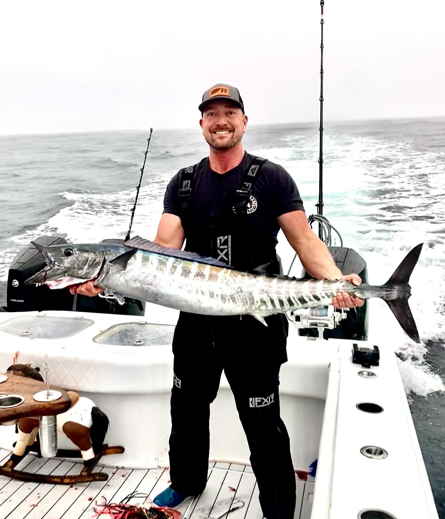 Wahoo on deck!!! The team set out this morning with a goal for @freespoolcc to catch a wahoo each month of the year, they got it done for March!!! ✅
🦓
🔥
🦓 
@SaltFeverGuideService&mdash;&gt; 910.250.3021
.
.
LIKE OUR PAGE TO FOLLOW THE SQUAD
🇺🇸🐟