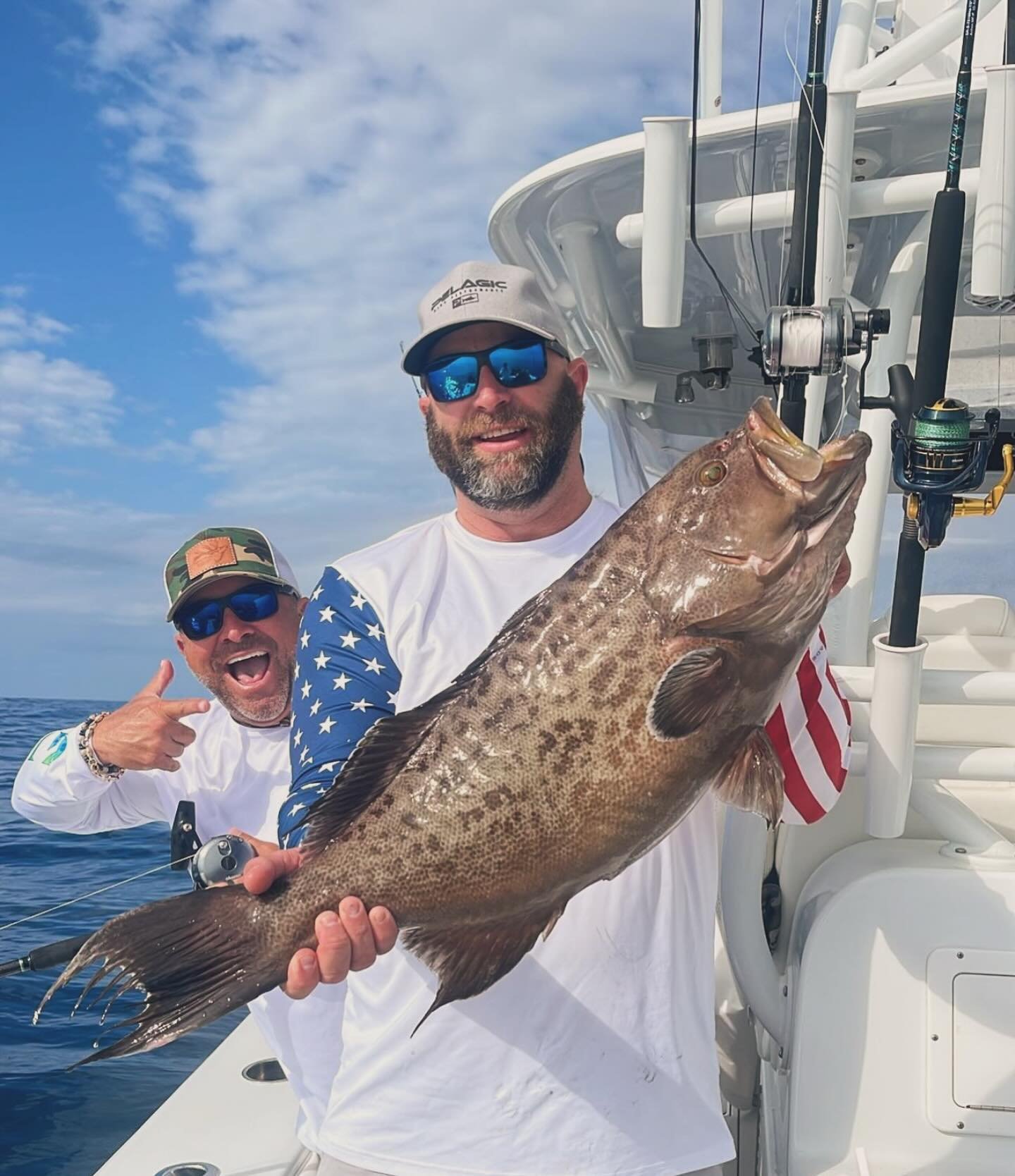 Great fishing today!! We just had a cancellation for this Saturday and Sunday, we have a 42&rsquo; available! 5/4 5/5 
Give us a call! 
.
.
@SaltFeverGuideService&mdash;&gt; 910.250.3021
.
.
LIKE OUR PAGE TO FOLLOW THE SQUAD
🇺🇸🐟🇺🇸🐟🇺🇸🐟🇺🇸🐟?