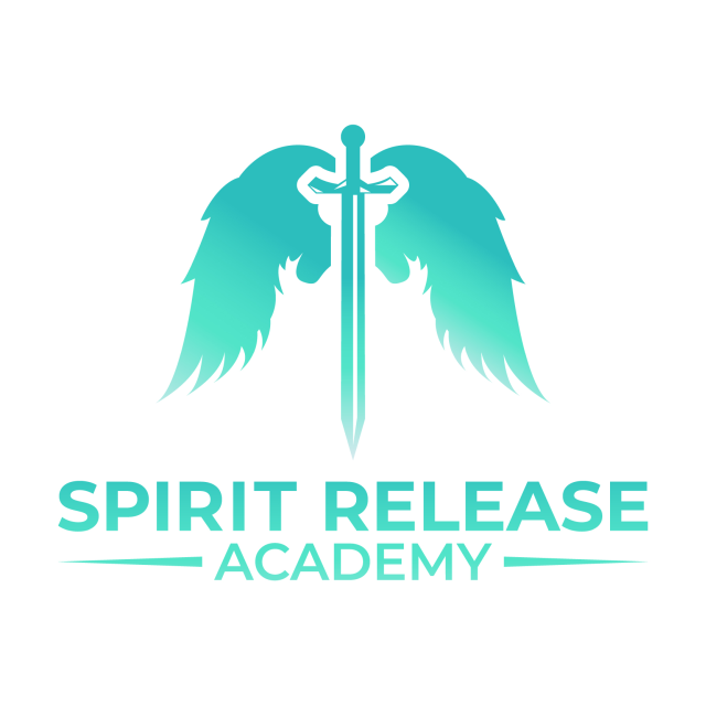 Spirit Release Academy logo featuring a sword with wings