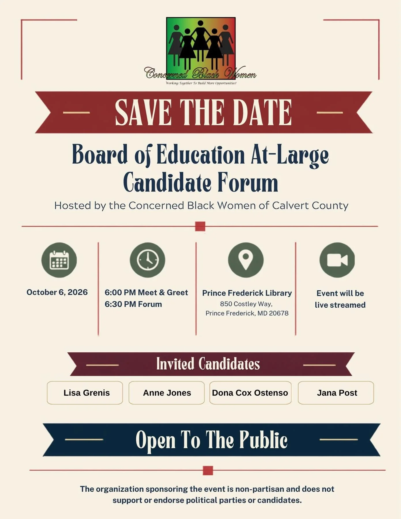 CBWCC Board of Education Candidate Forum