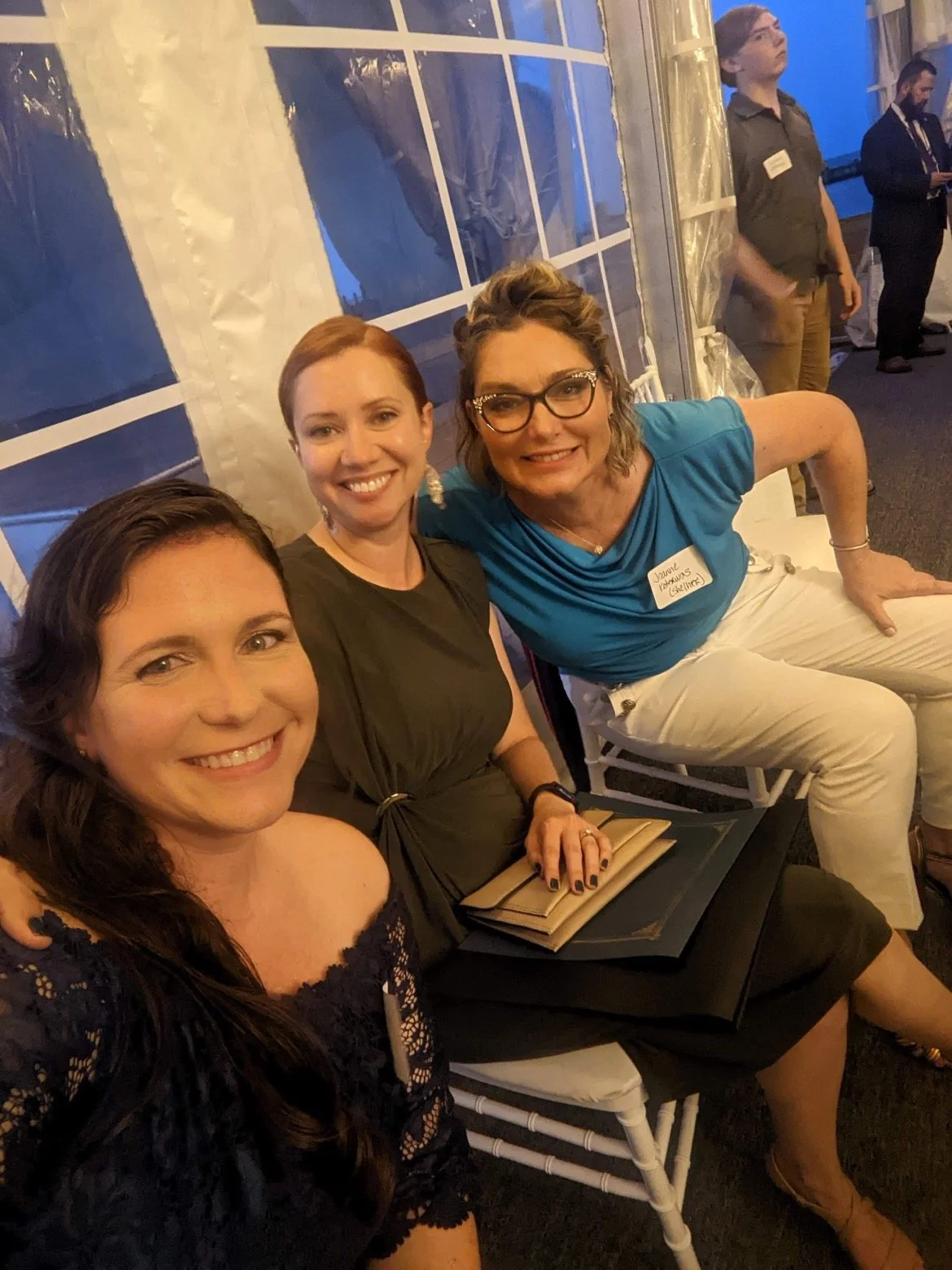 CCDCC Members Sarah Hall and Kara Dudley enjoying the evening with a friend