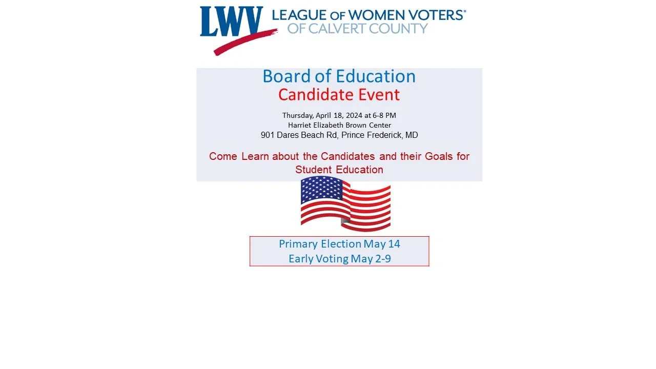 lwv-board-of-education-candidate-event-calvert-county-democratic-party