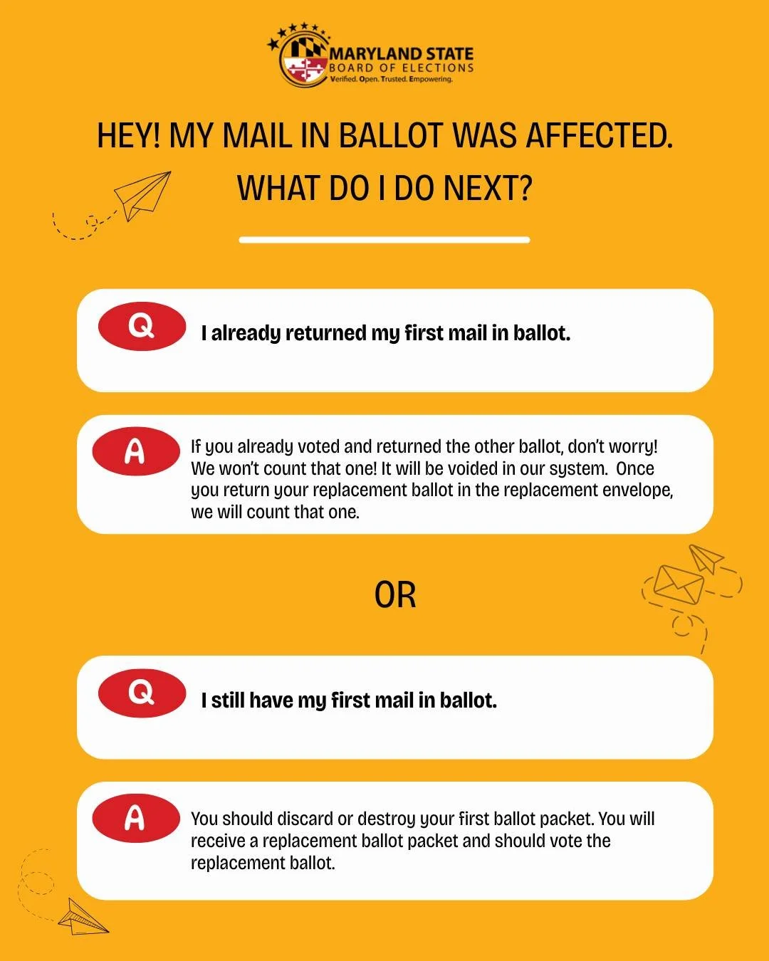 Mail-In Ballot Replacement Information