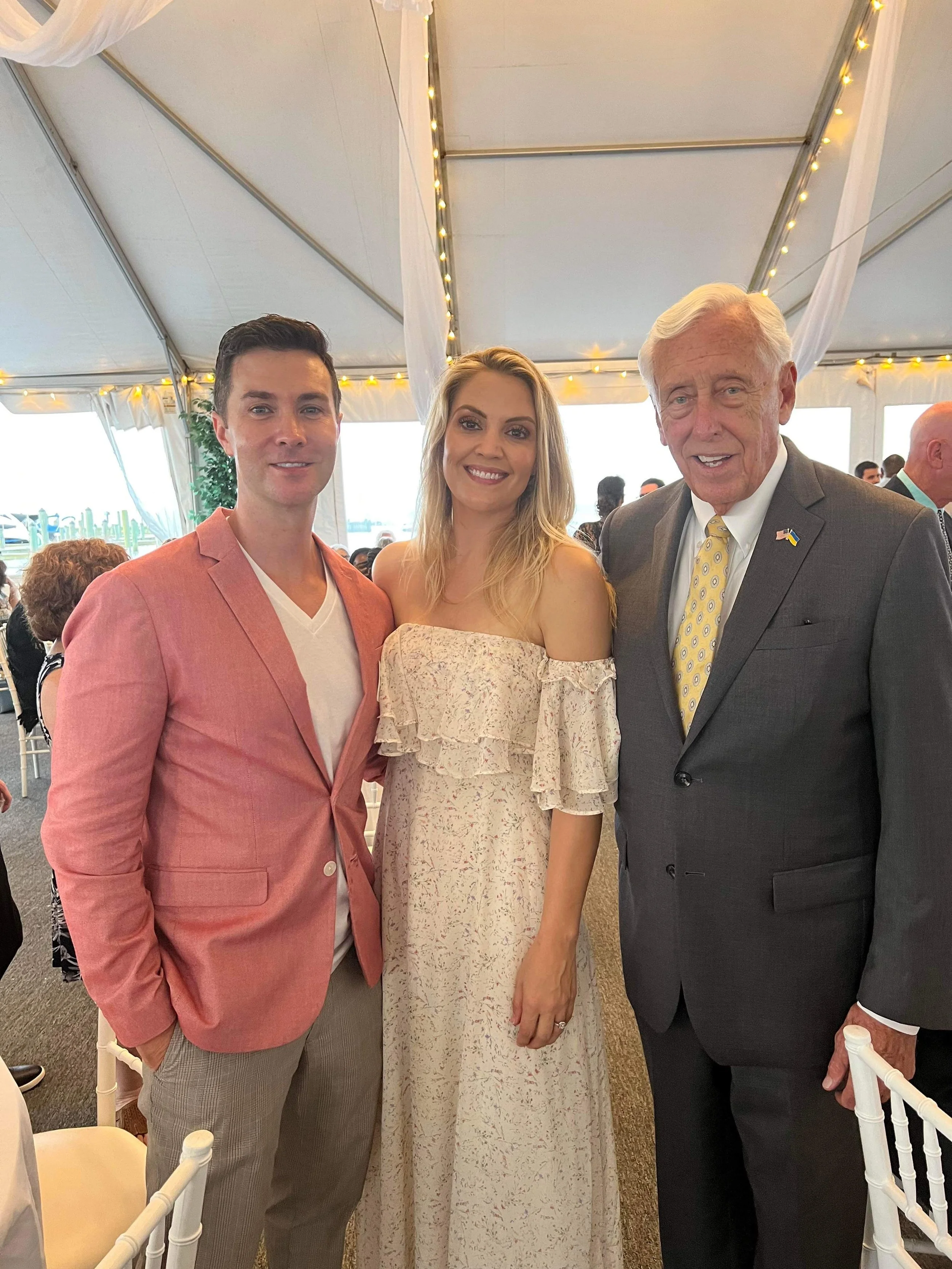 CCDCC Member Gabe Gough and his wife with Congressman Steny Hoyer.