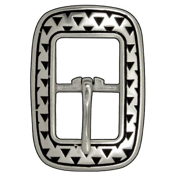 JWP Black Rasp Pattern Center Bar Buckle