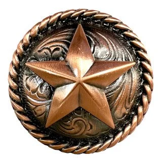 Copper Rope Edge Star Concho