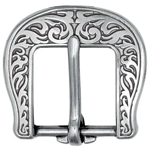 JWP Floral Heel Buckle - Silver