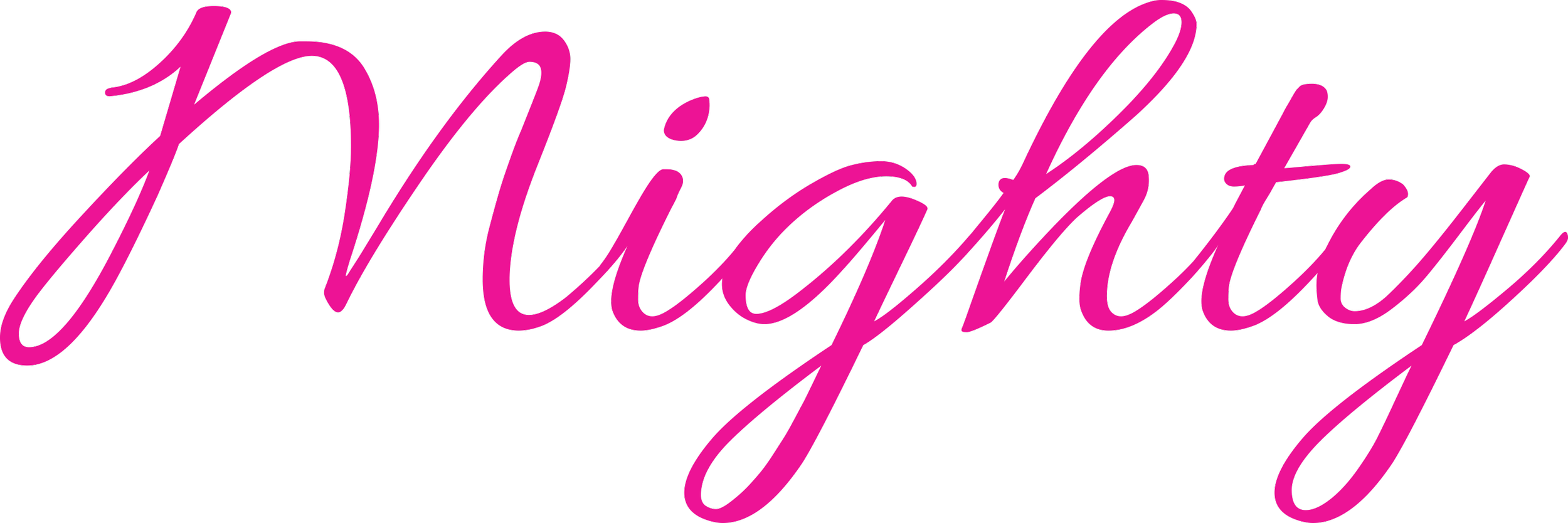 Pink cursive text on a black background that says 'Mighty' the title of Lola Glaudini's directorial debut.