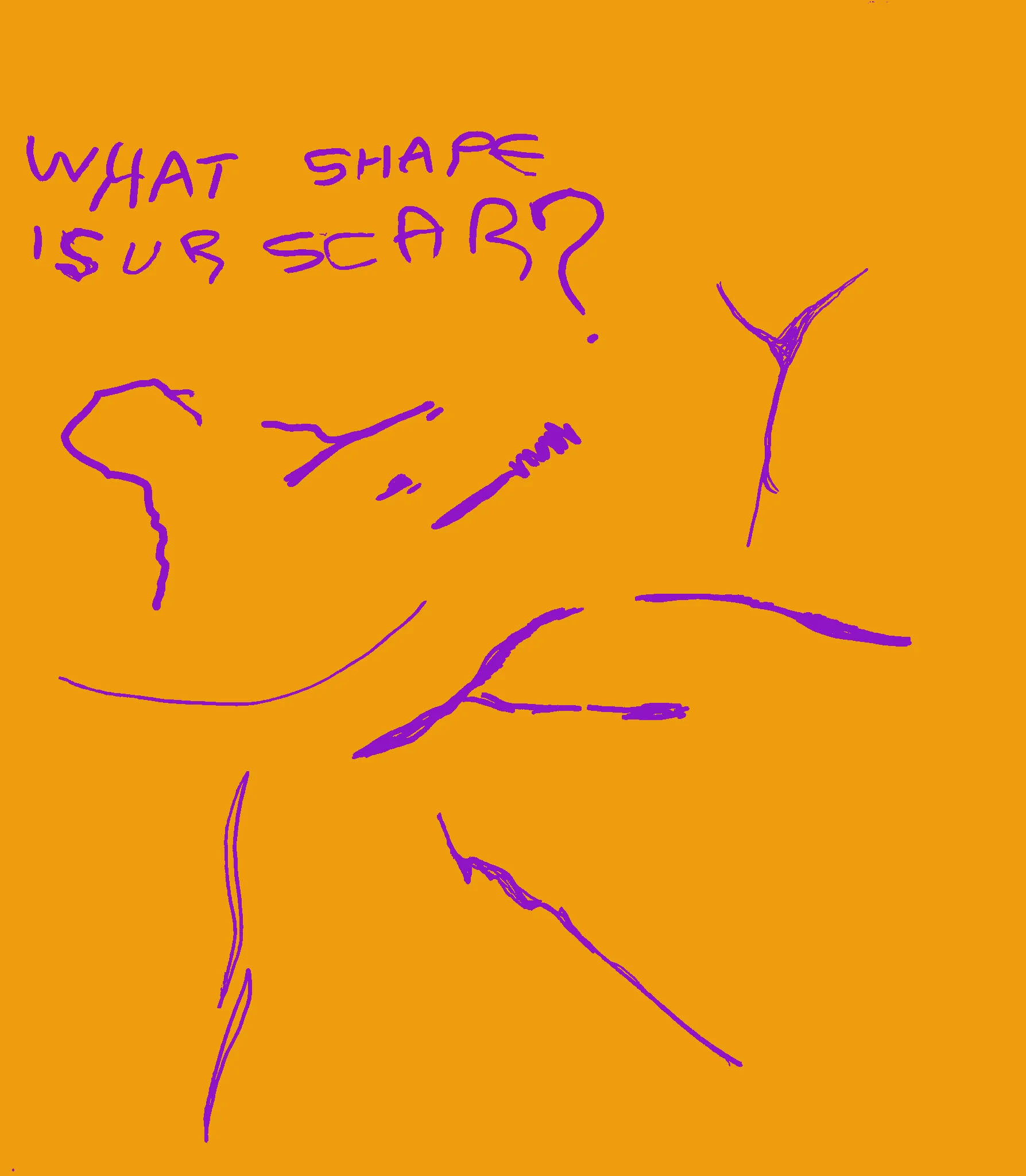 What shape is ur scar cheeto.jpg