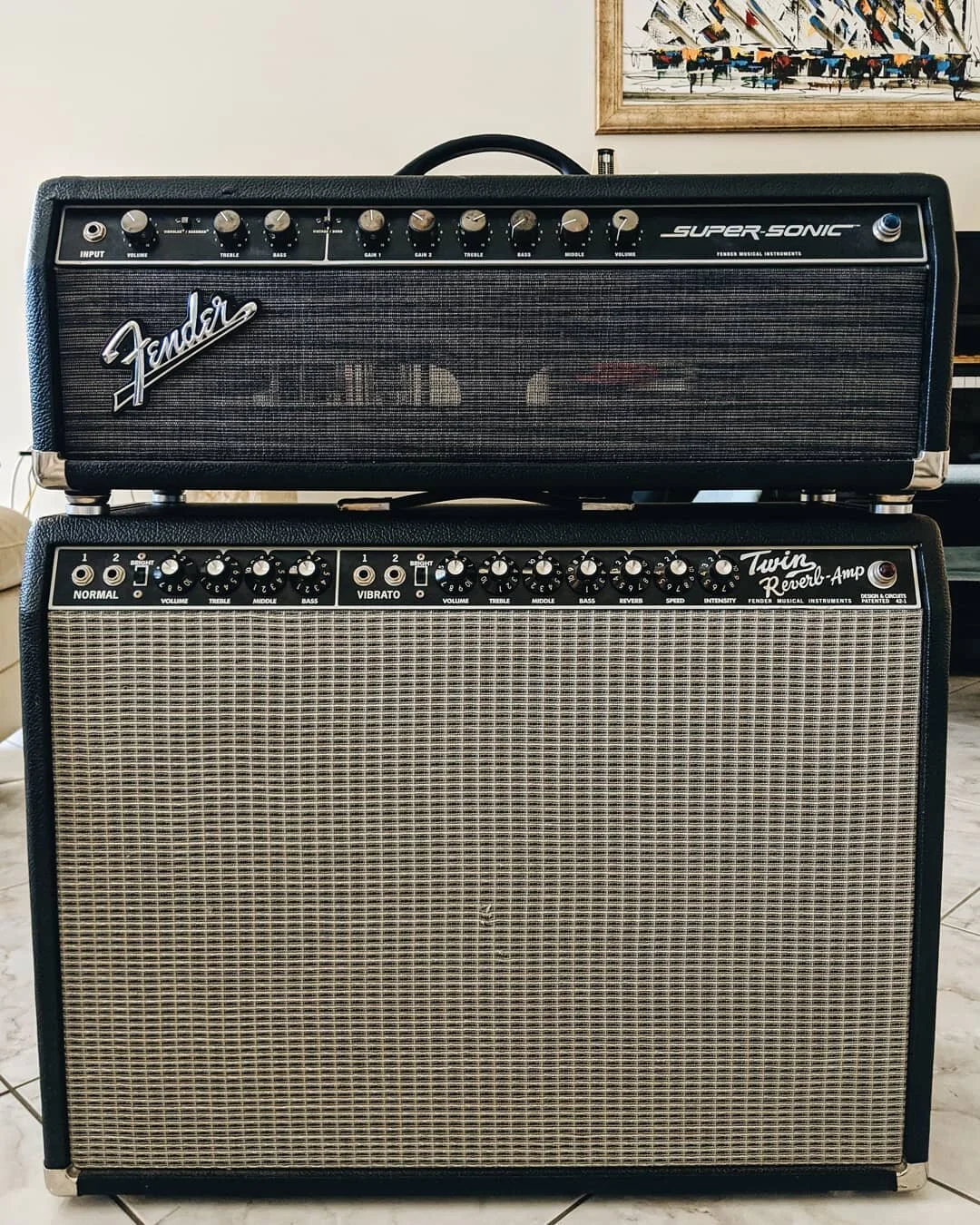 Happy #FenderFriday! 
Here's a twin reverb and supersonic which are just so cool.
#AmpsAreAwesome 
#Geartalk