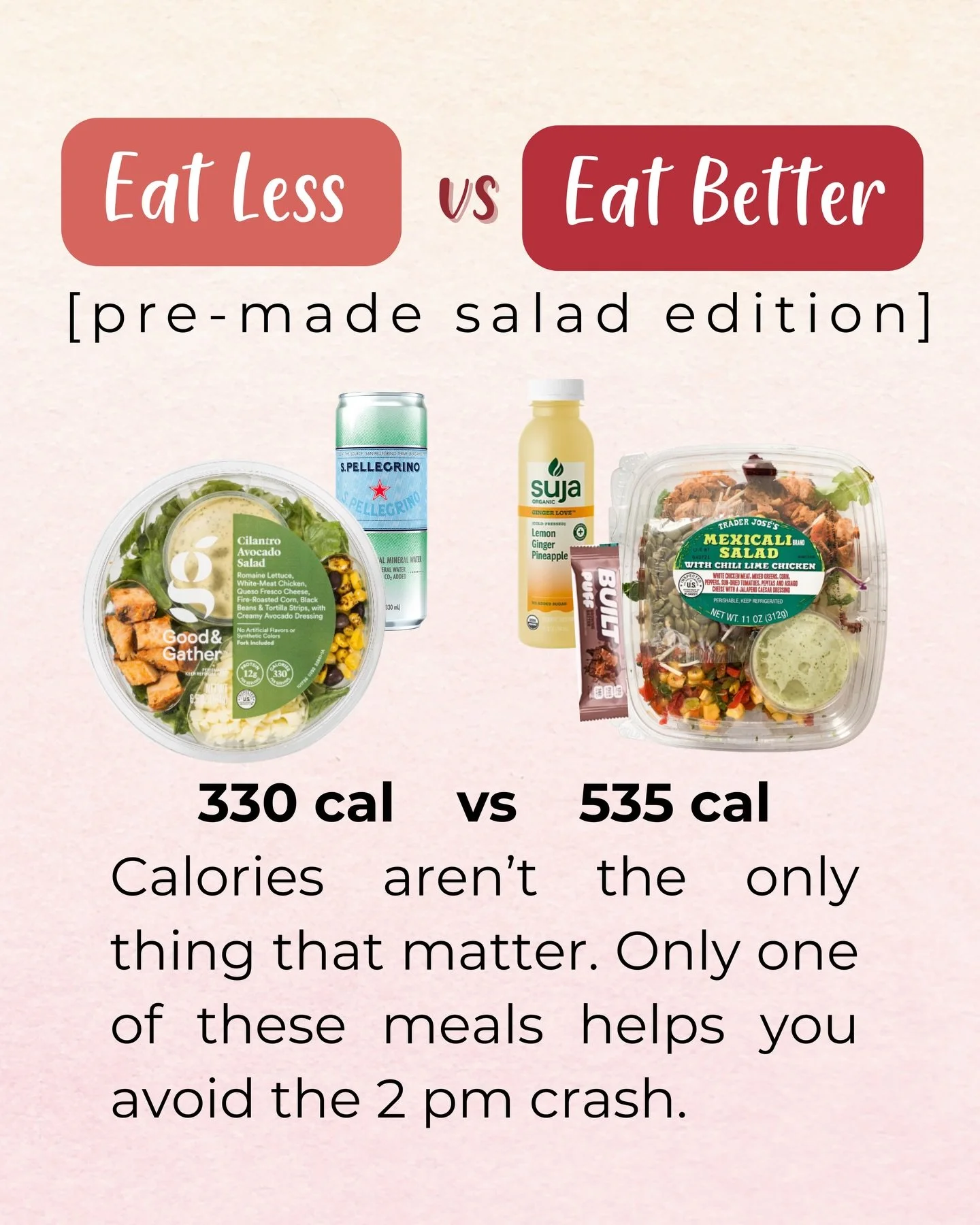 Eating less can work in the short run. But eating better keeps your energy reliable. And it works in the long run.

If your schedule is pretty full, your lunch has a serious job to do. It can&rsquo;t be a tiny afterthought.

A low-calorie meal may sh