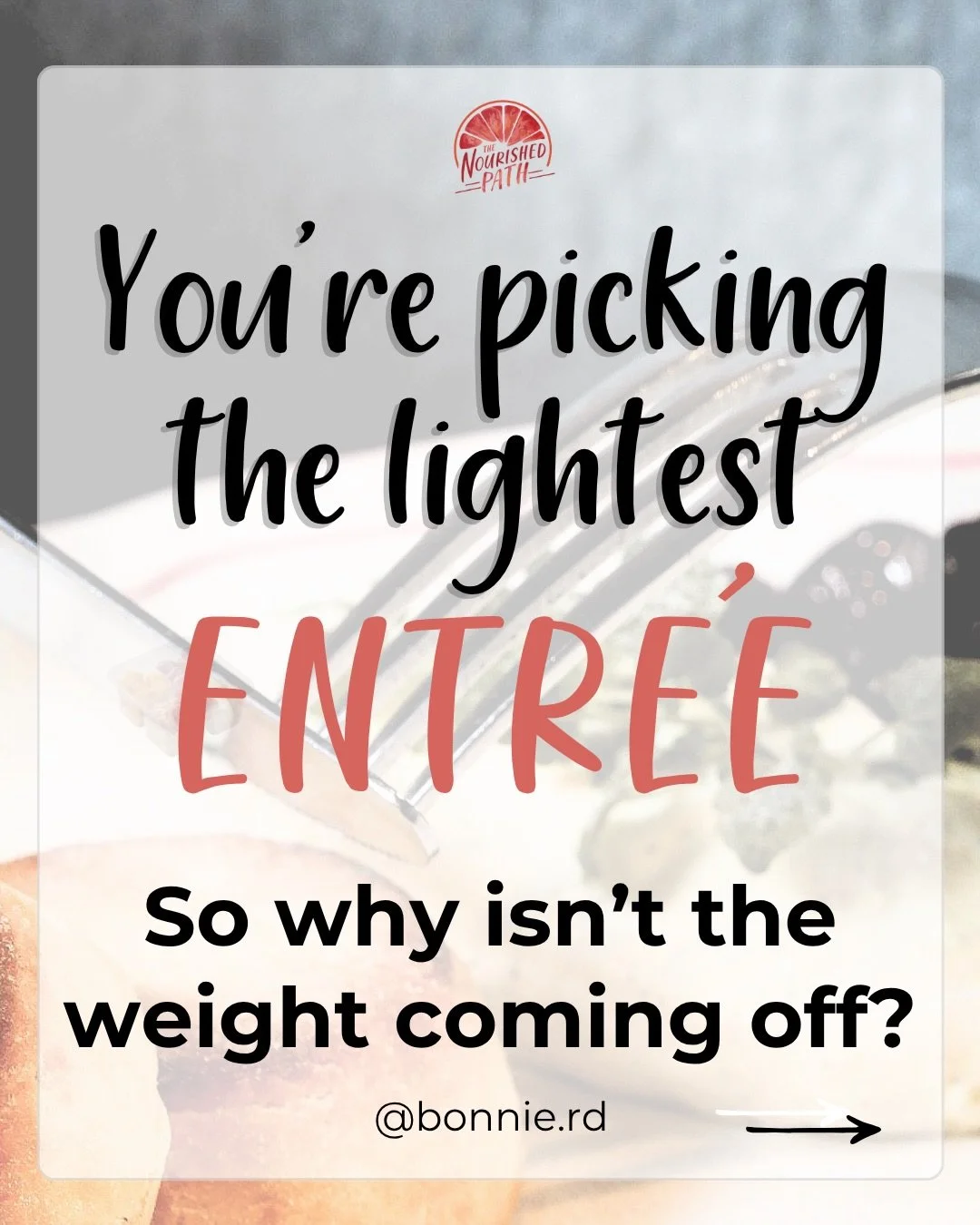 You don&rsquo;t need to stop eating out to lose weight.

You need to get better at spotting where meals actually add up so you can feel more confident choosing what to eat.

I love when my clients know how to make informed choices about their meals.
