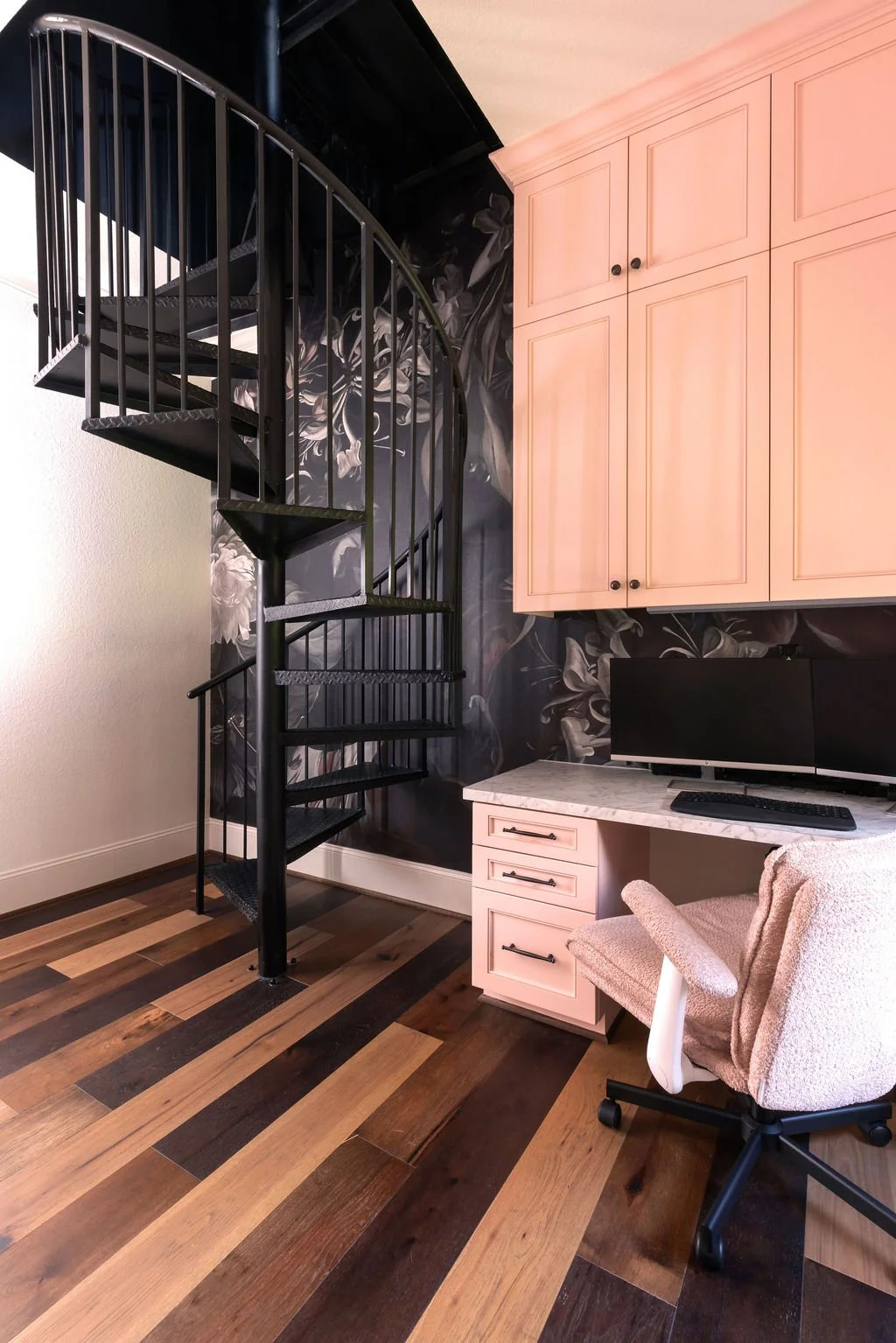Refined Comfort - Office - Spiral Stairs + Desk.jpg