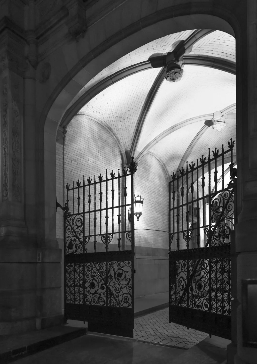 The gates of the Dakota Building, NYC.