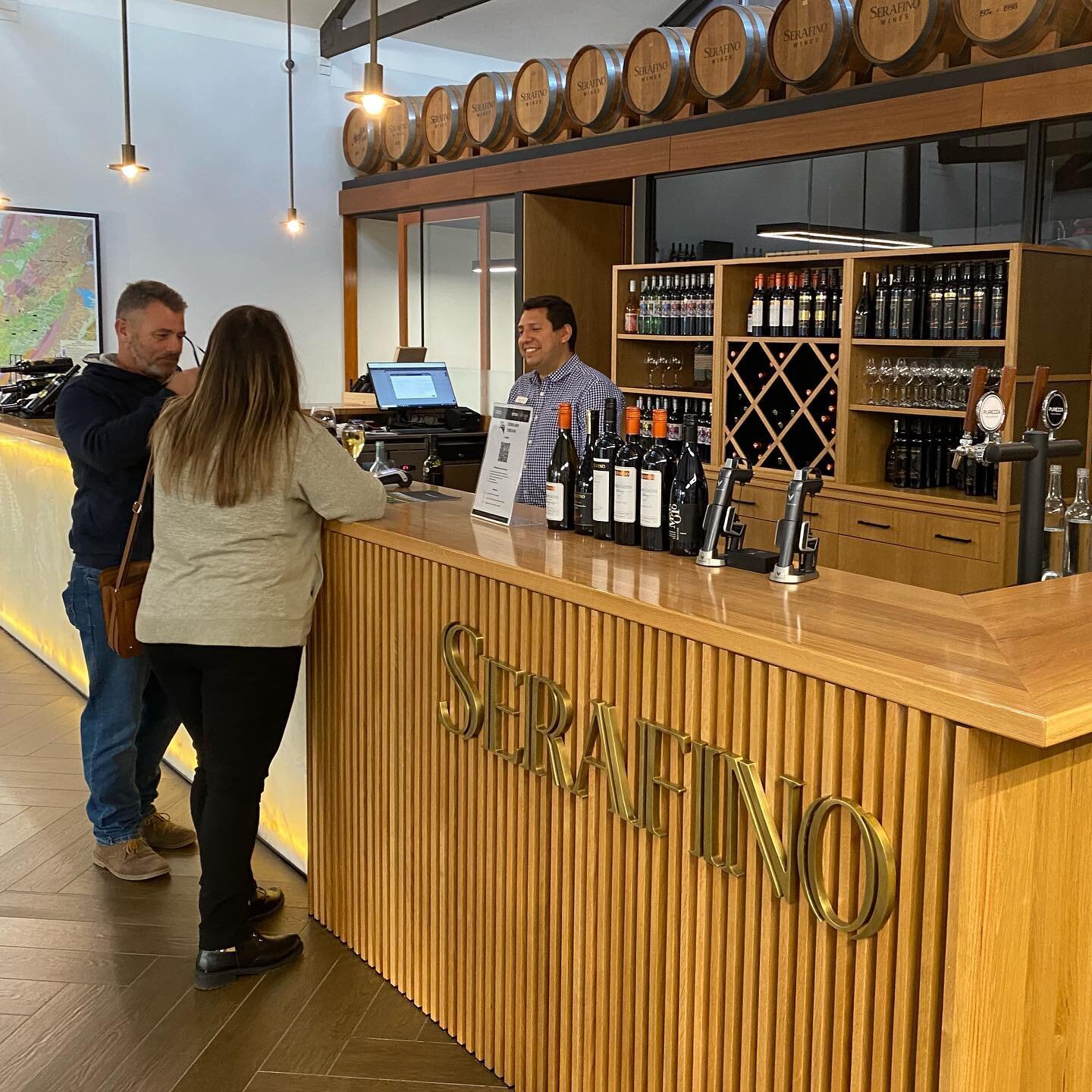 What a way to spend a Saturday afternoon, on the deck of Serafino Wines, made to feel so special by attentive staff while we enjoyed award winning wines, platters and a magnificent view.

We came not only to collect the sponsored wine for the opening
