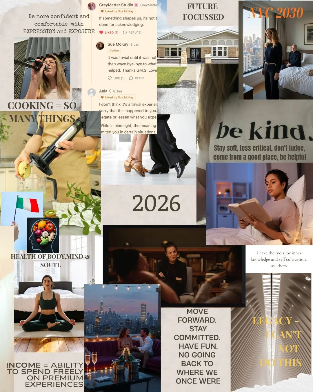 2026 Vision Board created by Sue McKay