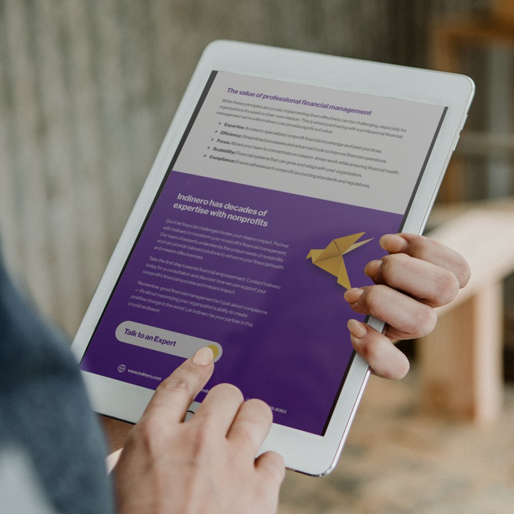 Indinero marketing collateral