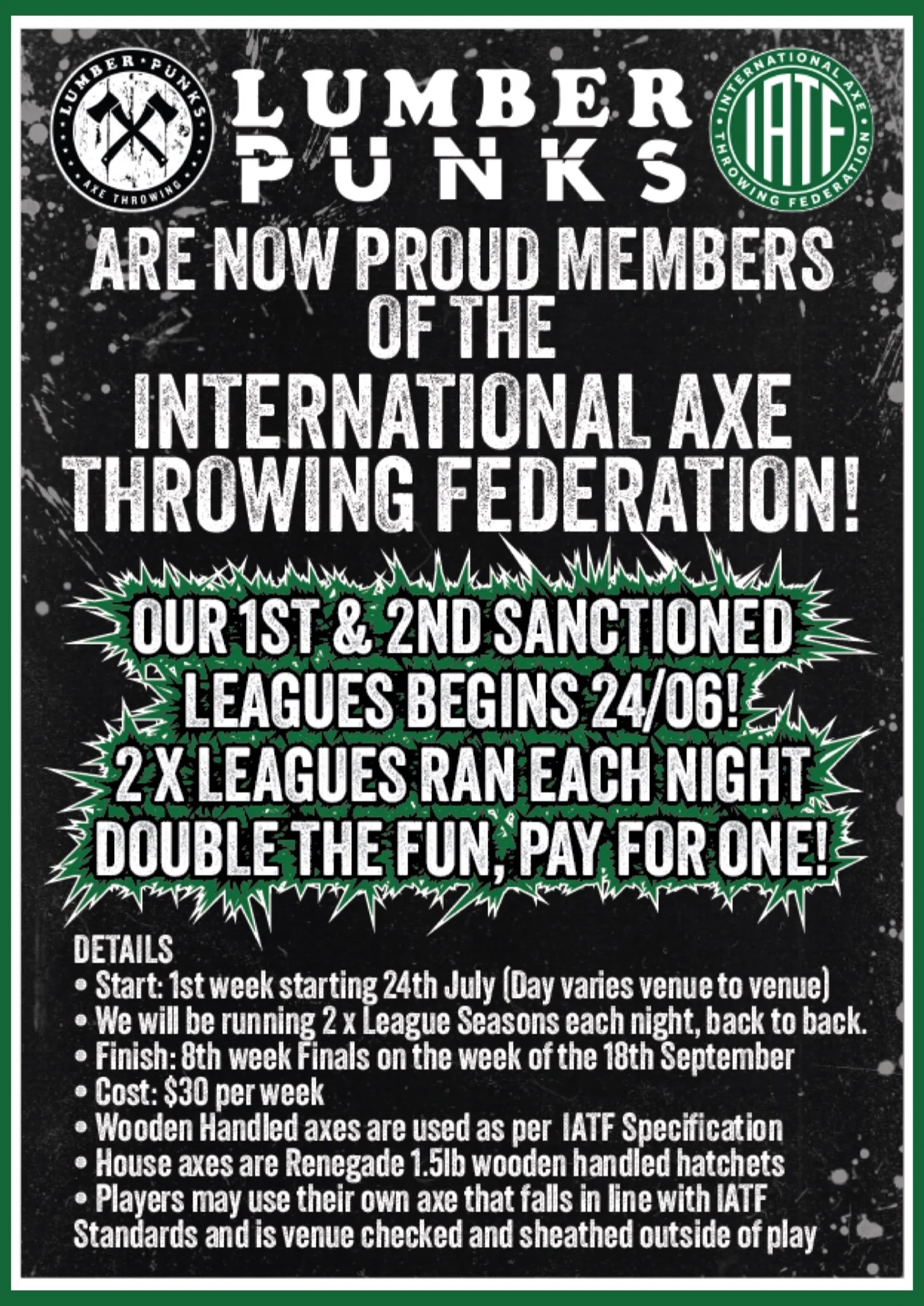 Perth Axe Throwing League Join the Community — Lumber Punks Axe Throwing