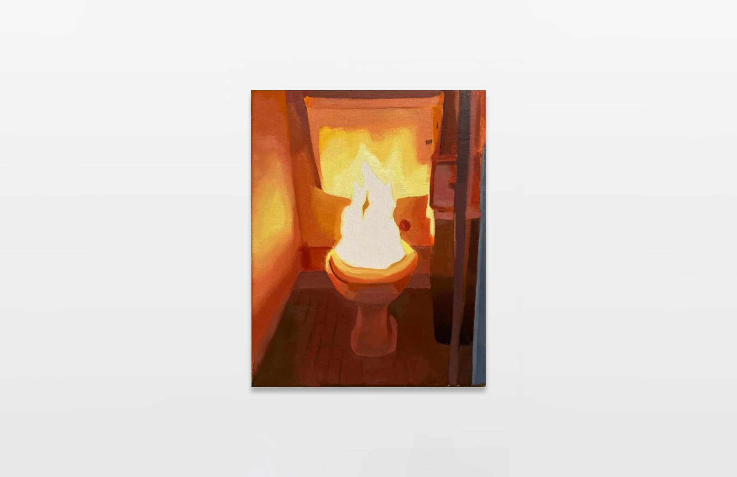 莫罗·马丁内斯.火坑(习作）,2021.25.5x20.3,布面油画 Mauro Martinez.Toilit (Study),2021.,Oil on linen.jpg