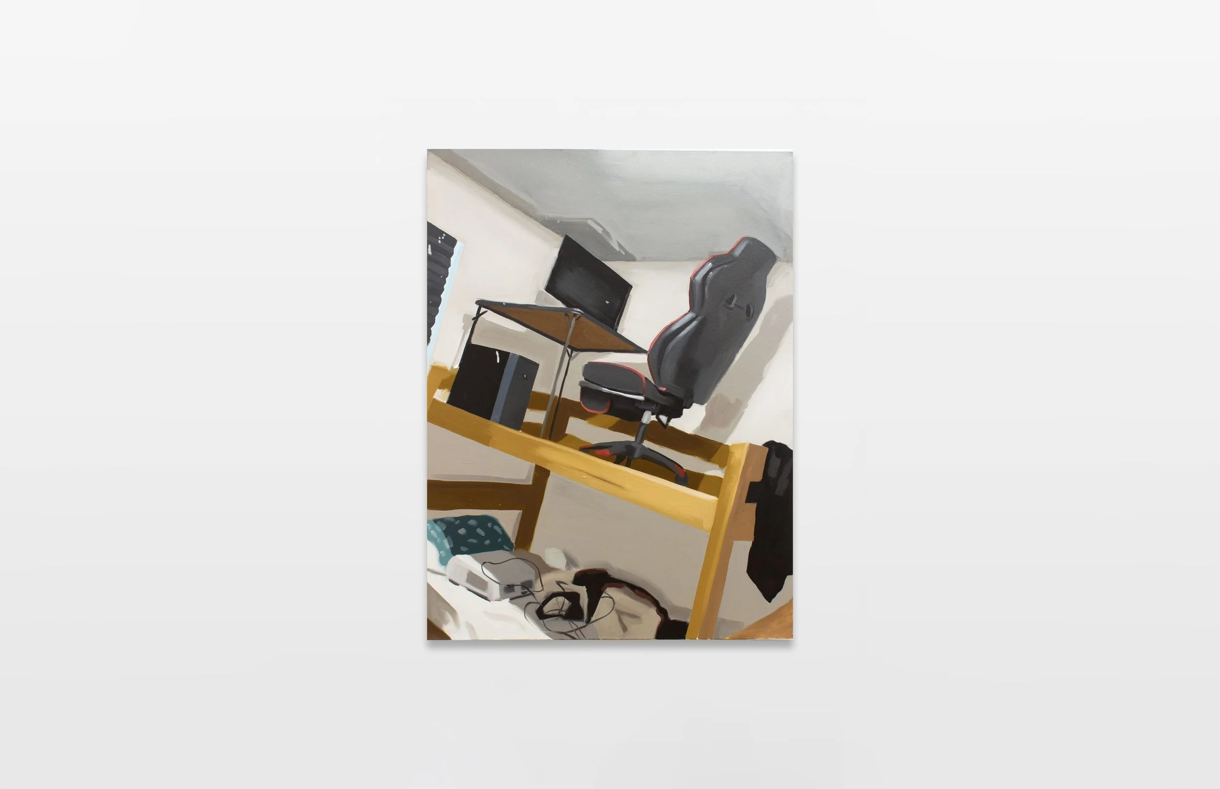 莫罗·马丁内斯.诅咒竞技场,2021.122x91,布面油画 Mauro Martinez.Cursed Gaming Setup,2021.122x91,Oil on linen.jpg