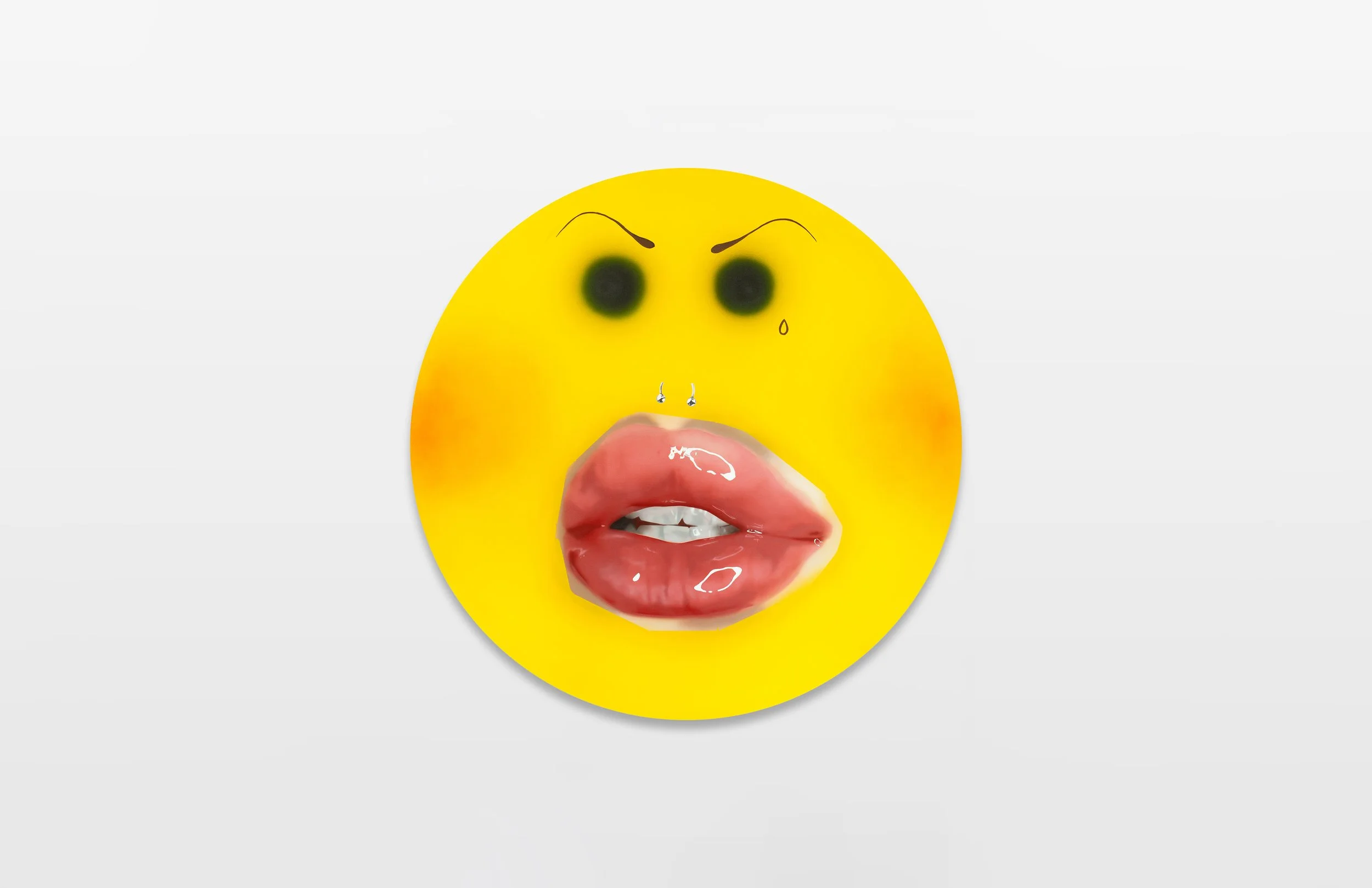Mauro C. Martinez_Cursed Emoji 5,2023_Acrylic on canvas_182.88cm diameter.jpg