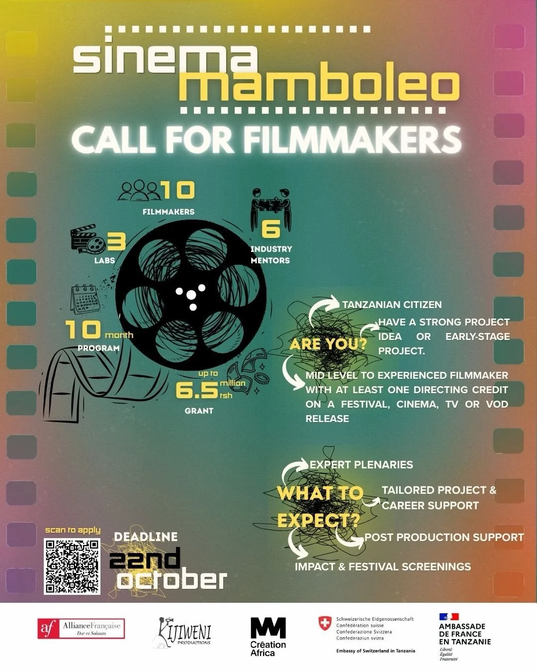 Every filmmaker has an idea that keeps them up at night. Maybe it lives in a notebook, a voice note, or a hard drive. It&rsquo;s time to give that film a real shot.

Sinema Mamboleo is a 10-month short film development and production programme for Ta