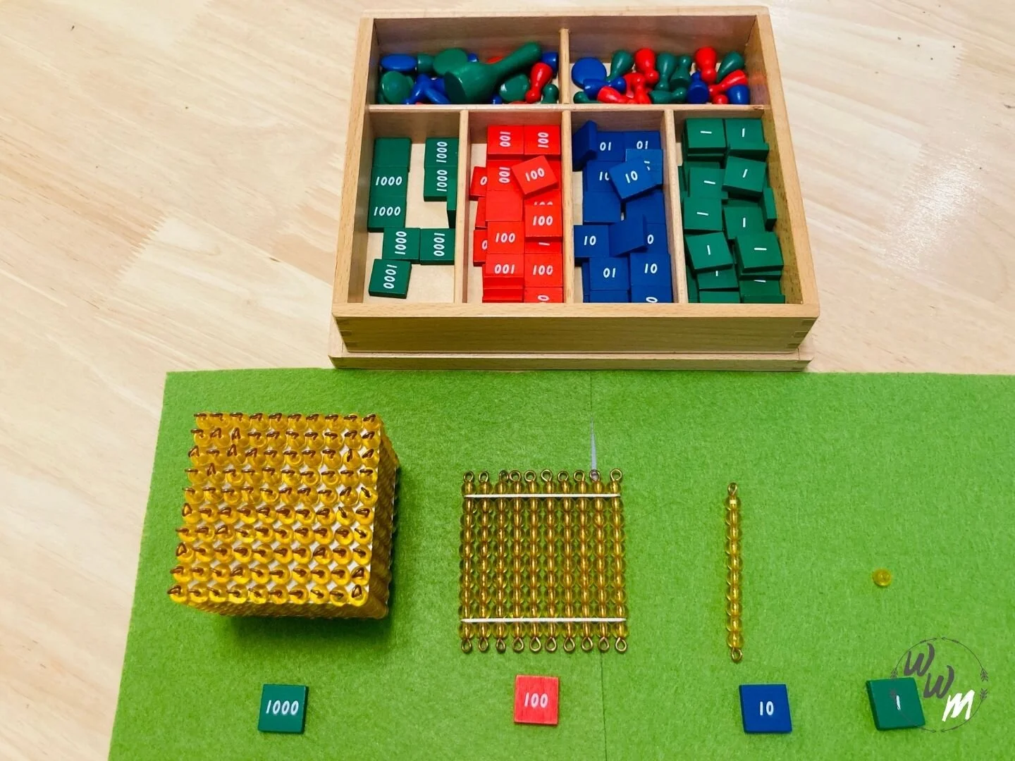 The Stamp Game bridging exercise — The Wonderful World of Montessori