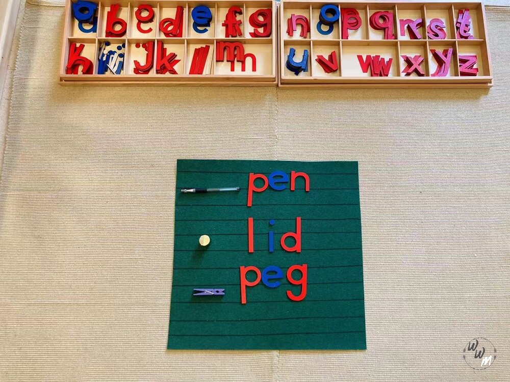 Montessori Letters Movable Wood Alphabet with Box and Large Mat Small  Wooden
