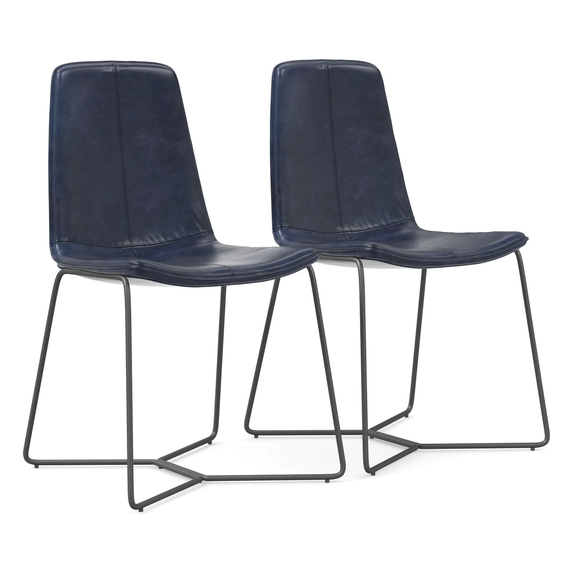 Slope Leather Dining Chair (Set of 2) — TOOLKIT + West Elm