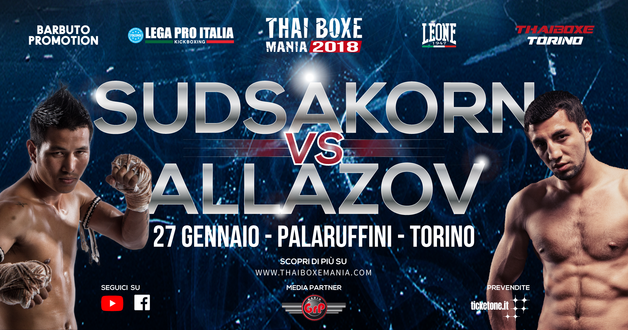 Annunciato il MAIN EVENT di THAI BOXE MANIA 2018