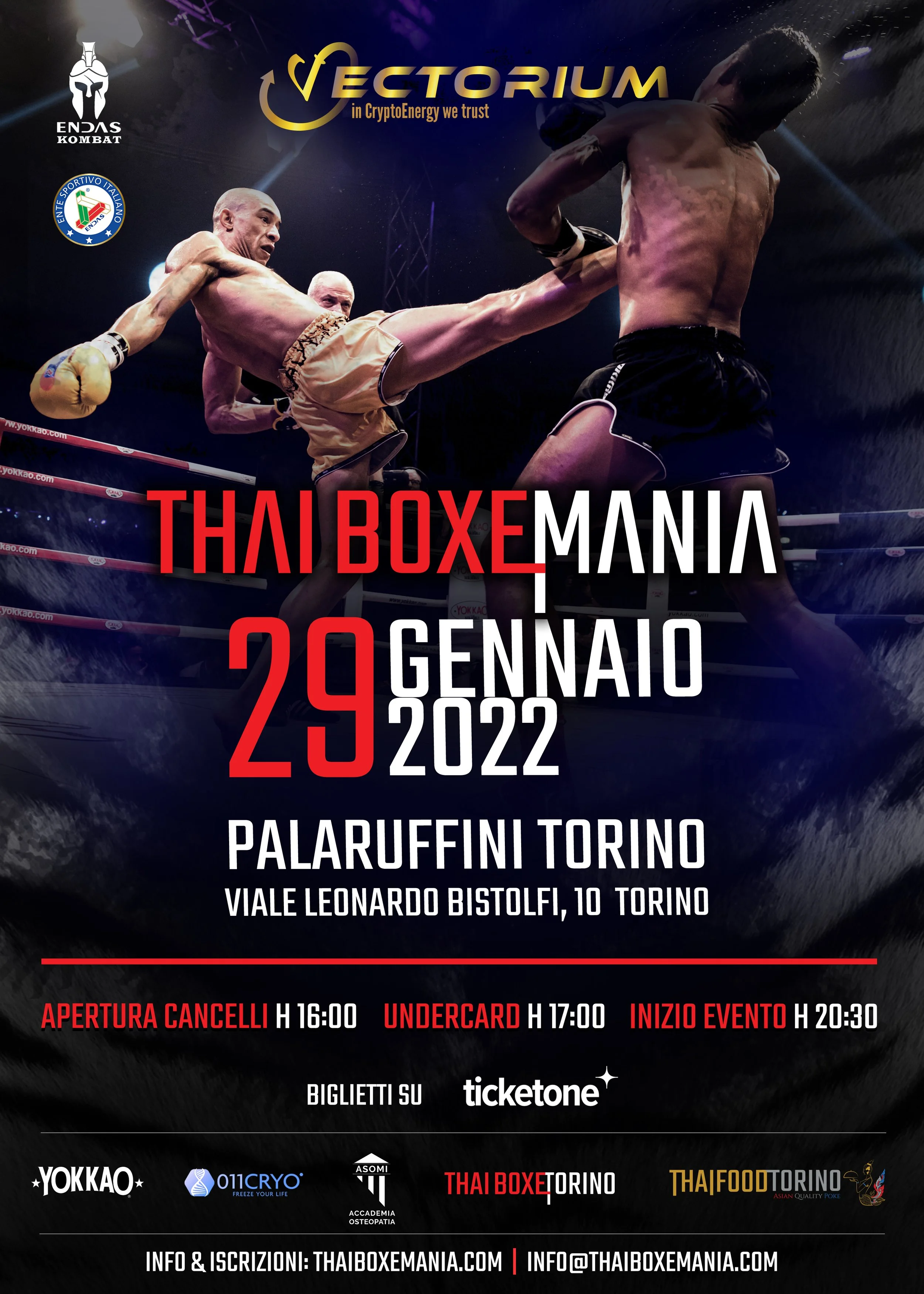 TUTTO PRONTO PER L’EVENTO DI THAI BOXE PIÚ ATTESO IN ITALIA    IL 29 GENNAIO TORNA A TORINO LO SPETTACOLO DI THAI BOXE MANIA 