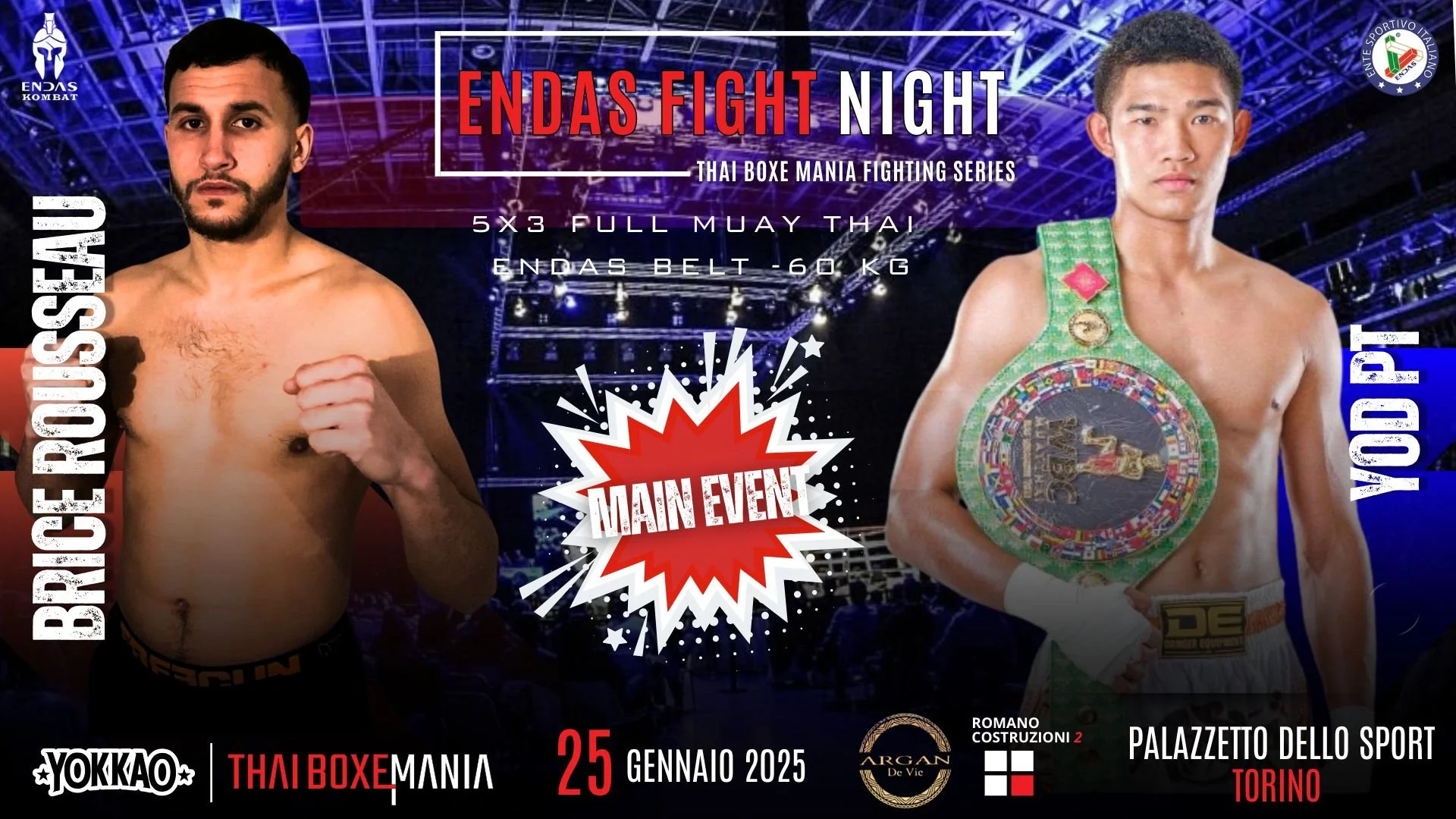 Thaiboxe Mania 2025: Cambiamenti Importanti nella Card dell'Evento