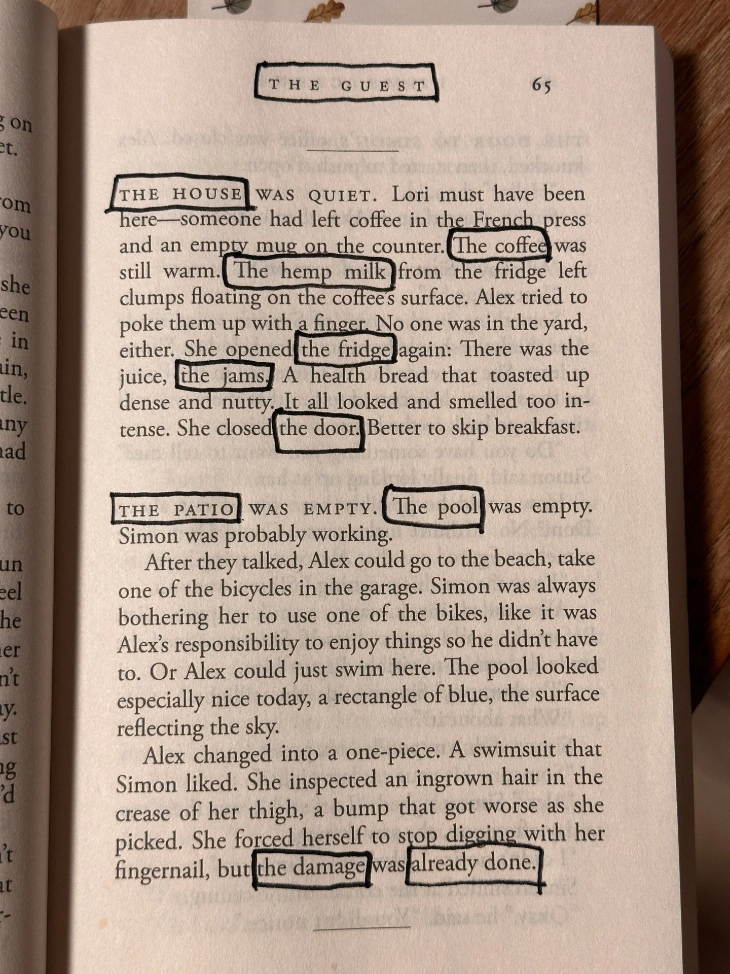 METHOD:

You tear out a page from a book or magazine. You're on a treasure hunt for hidden poems.

You scan the page for words that speak to you, then use a marker to black out everything else. What's left is your poem, emerging from the darkness lik