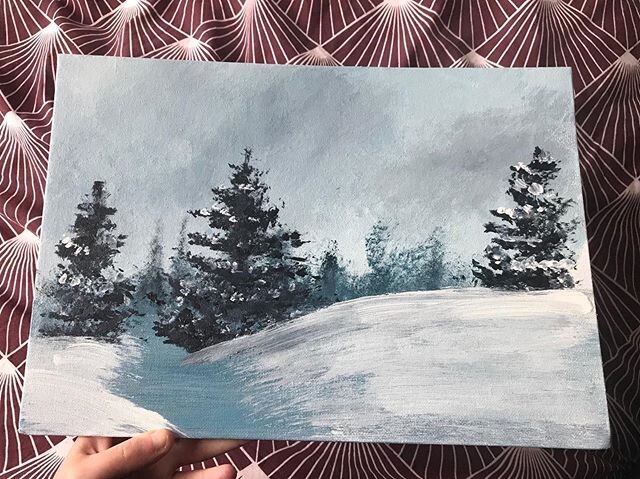 A Winter Bob Ross follow along
.
.
.
.
#winter #bobross #acrylic #followalong #art #bobrossthelegend #painting #chillvibes #paintingtherapy #justforfun