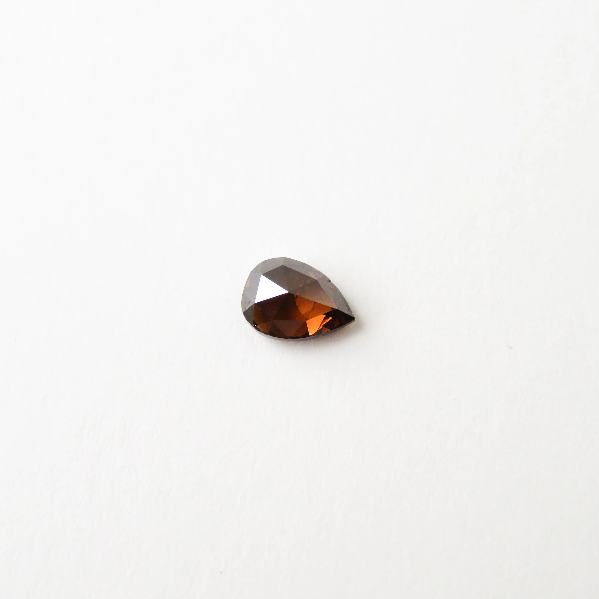 cognac pear shaped salt and pepper diamond