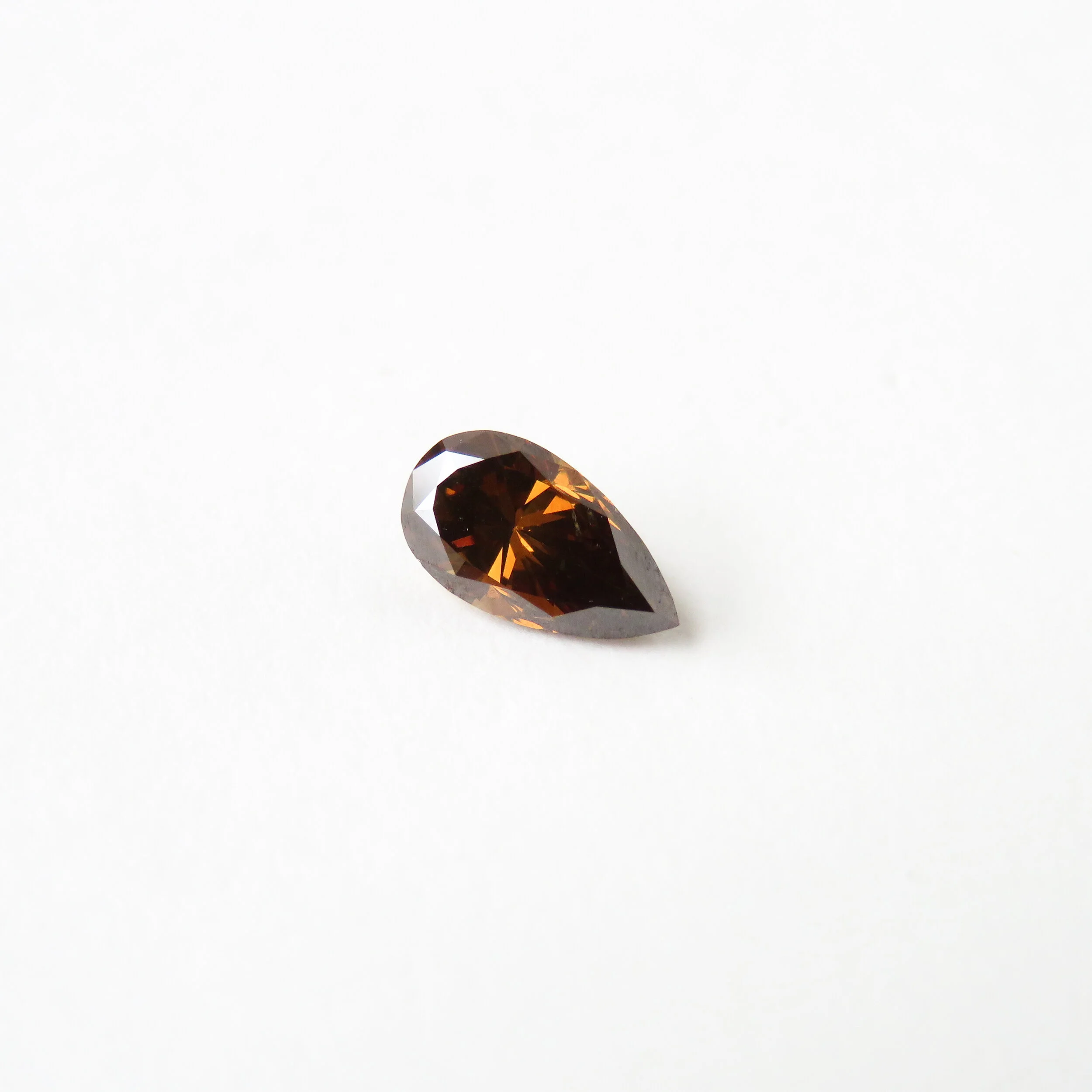 cognac diamond brilliant cut alternative diamond