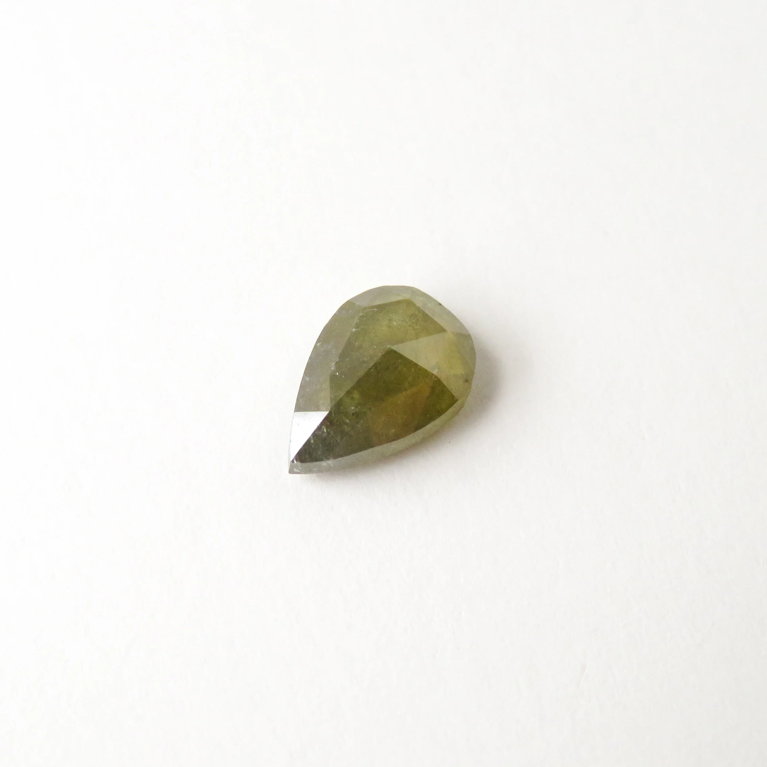 green diamond brilliant cut pear shaped