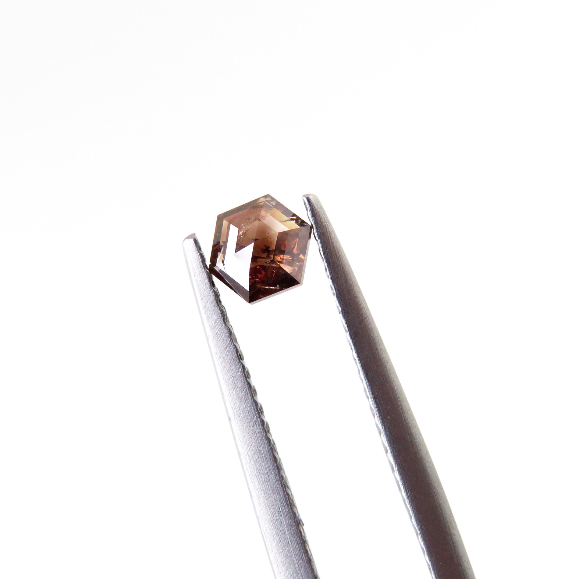 orange brown hexagon diamond