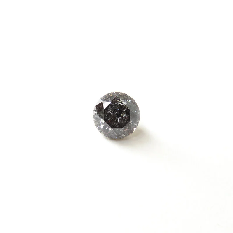 dark grey loose round brilliant cut diamond