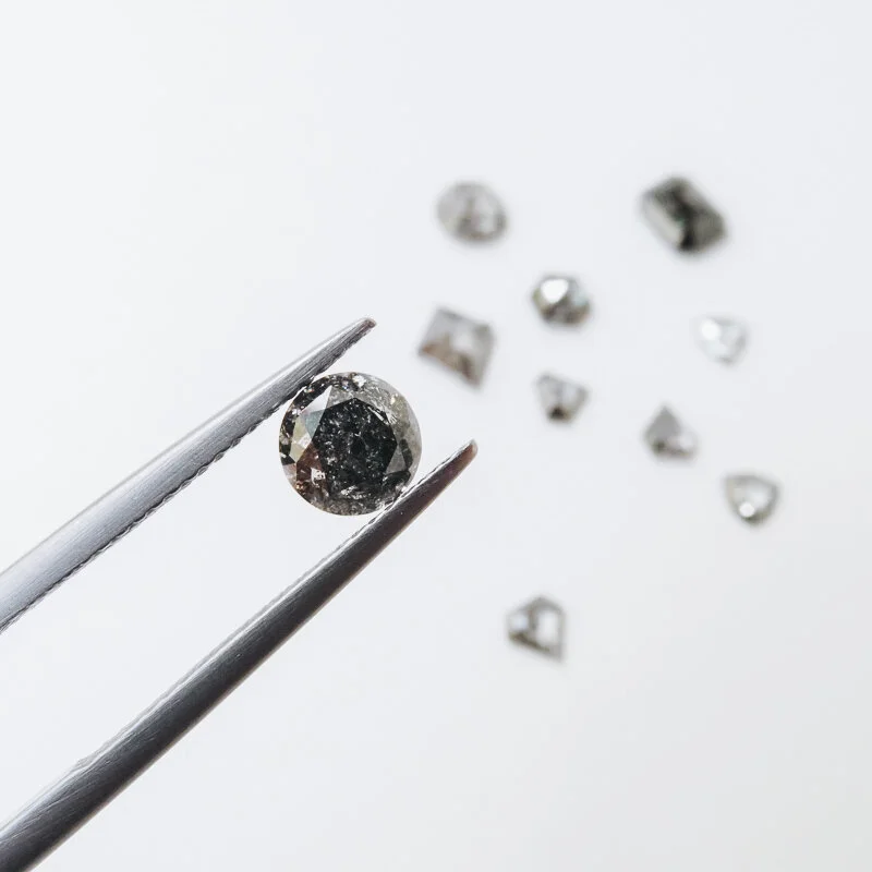 fancy grey diamond engagement ring