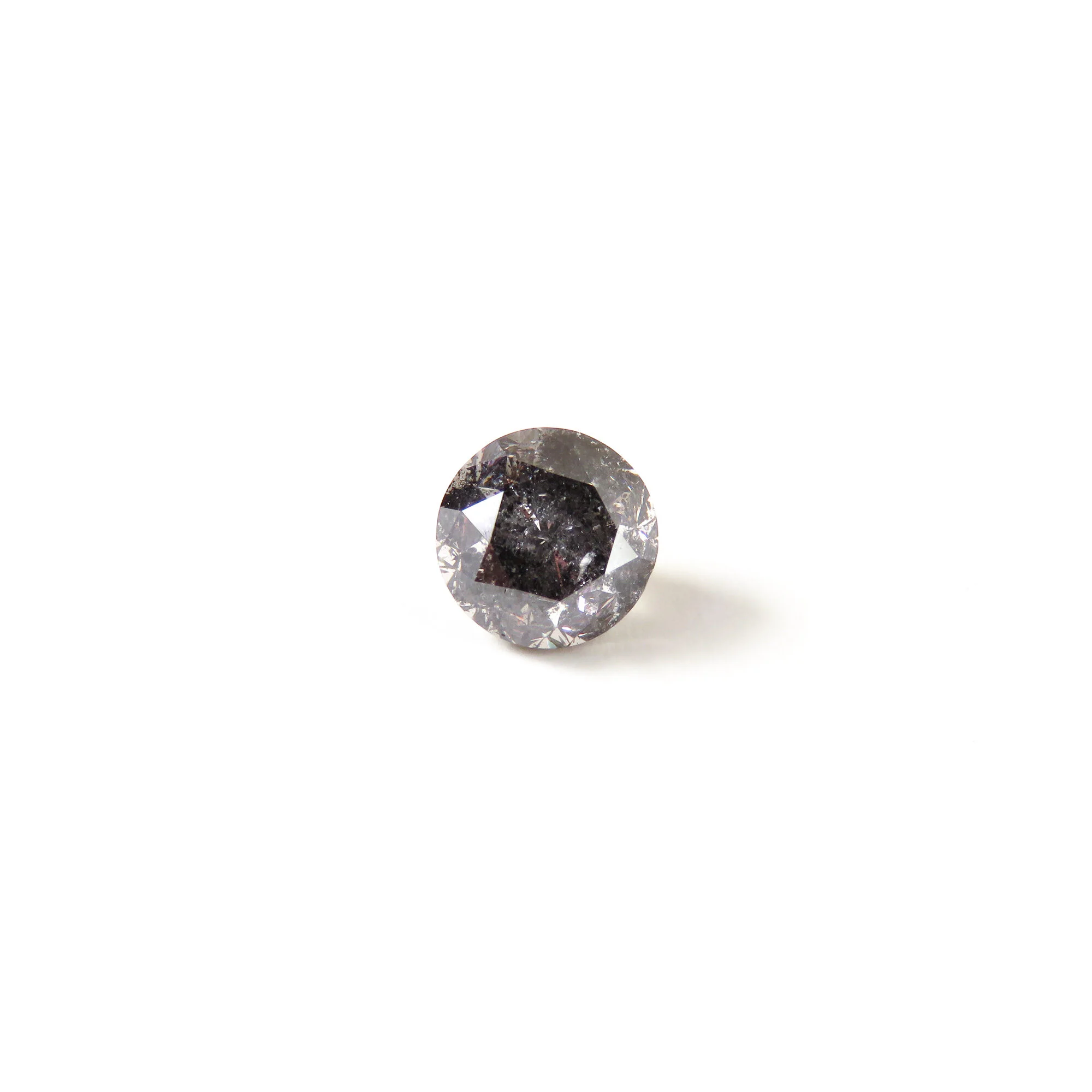 dark grey loose round brilliant cut diamond