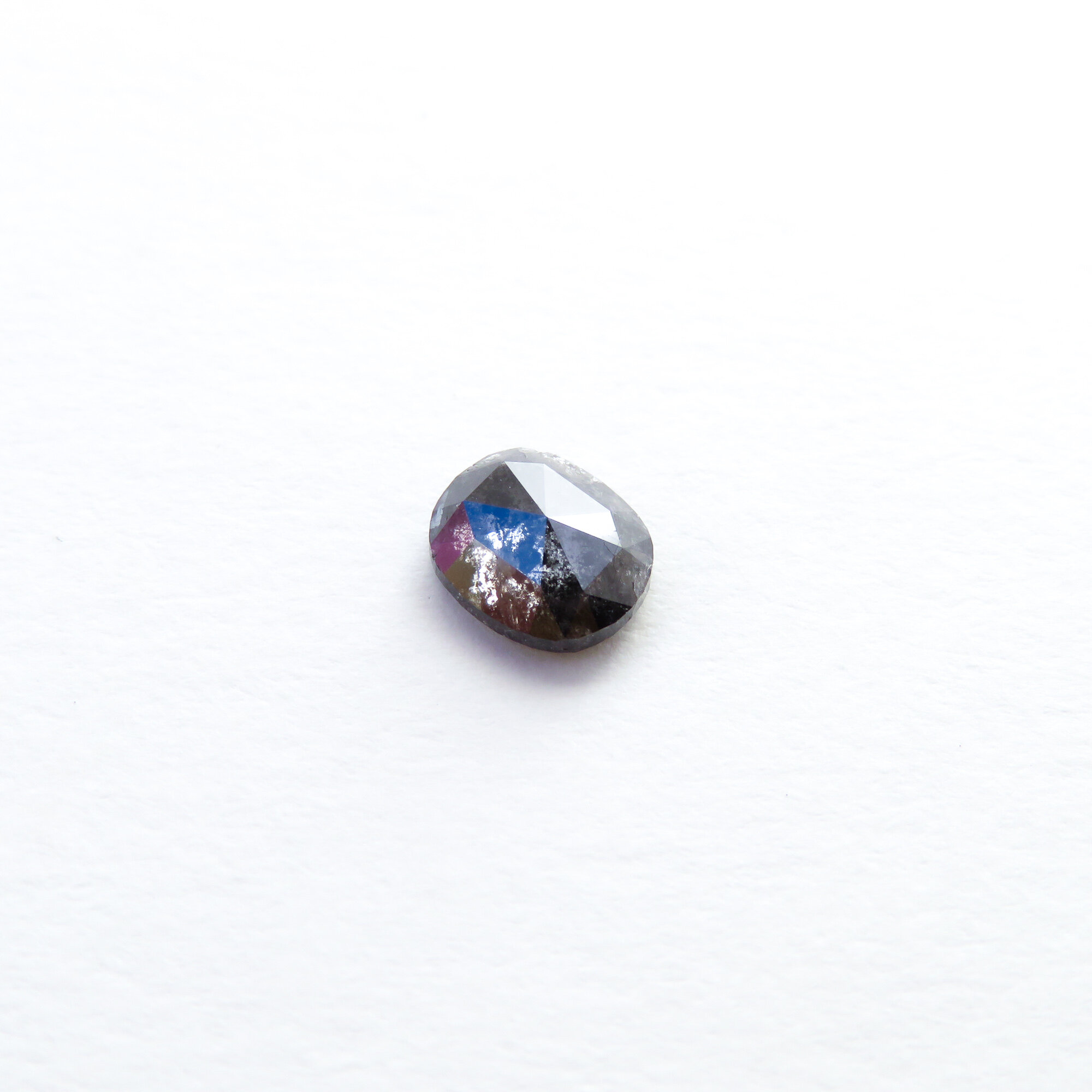grey salt and pepper oval diamond