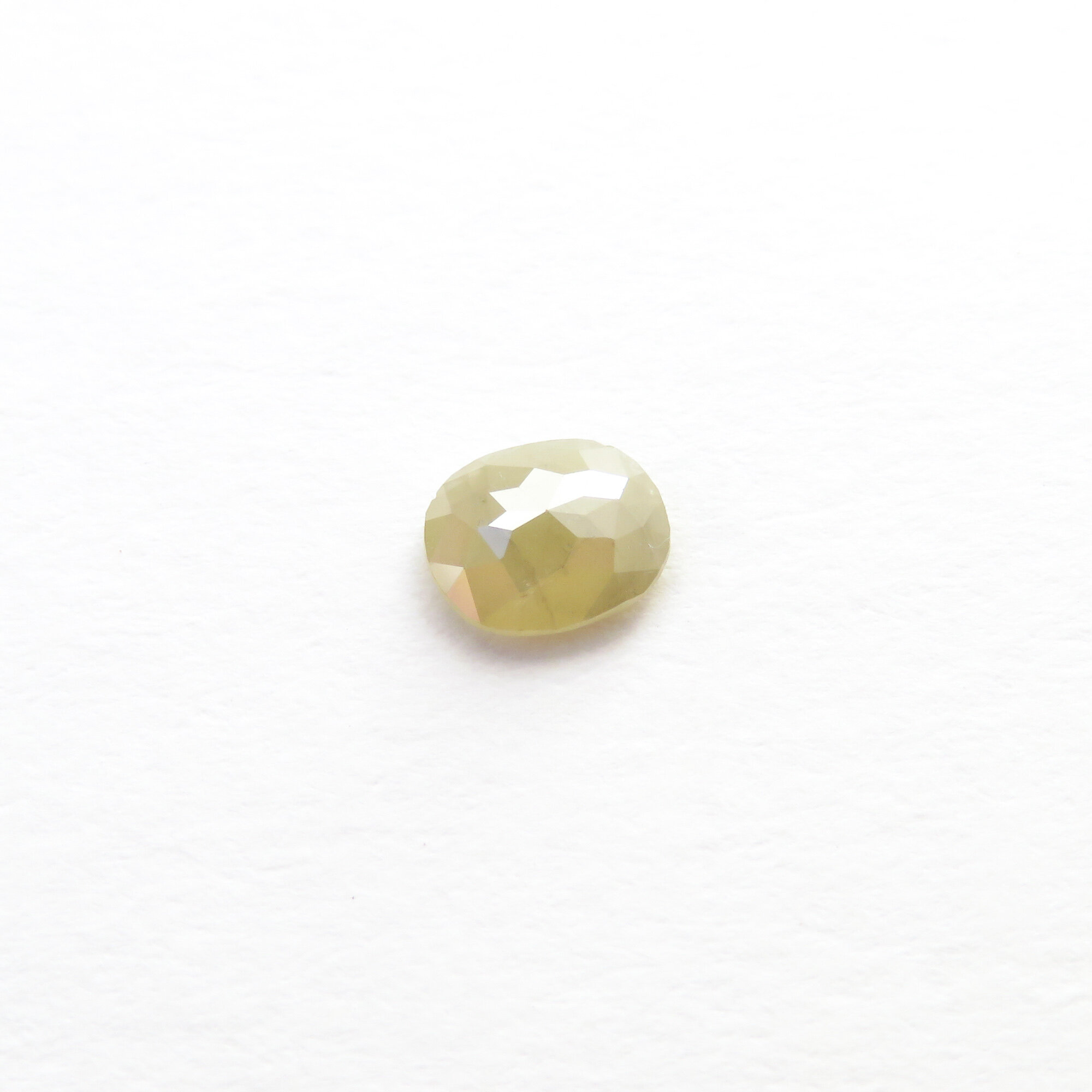 opaque grey yellow mixed cut oval diamond