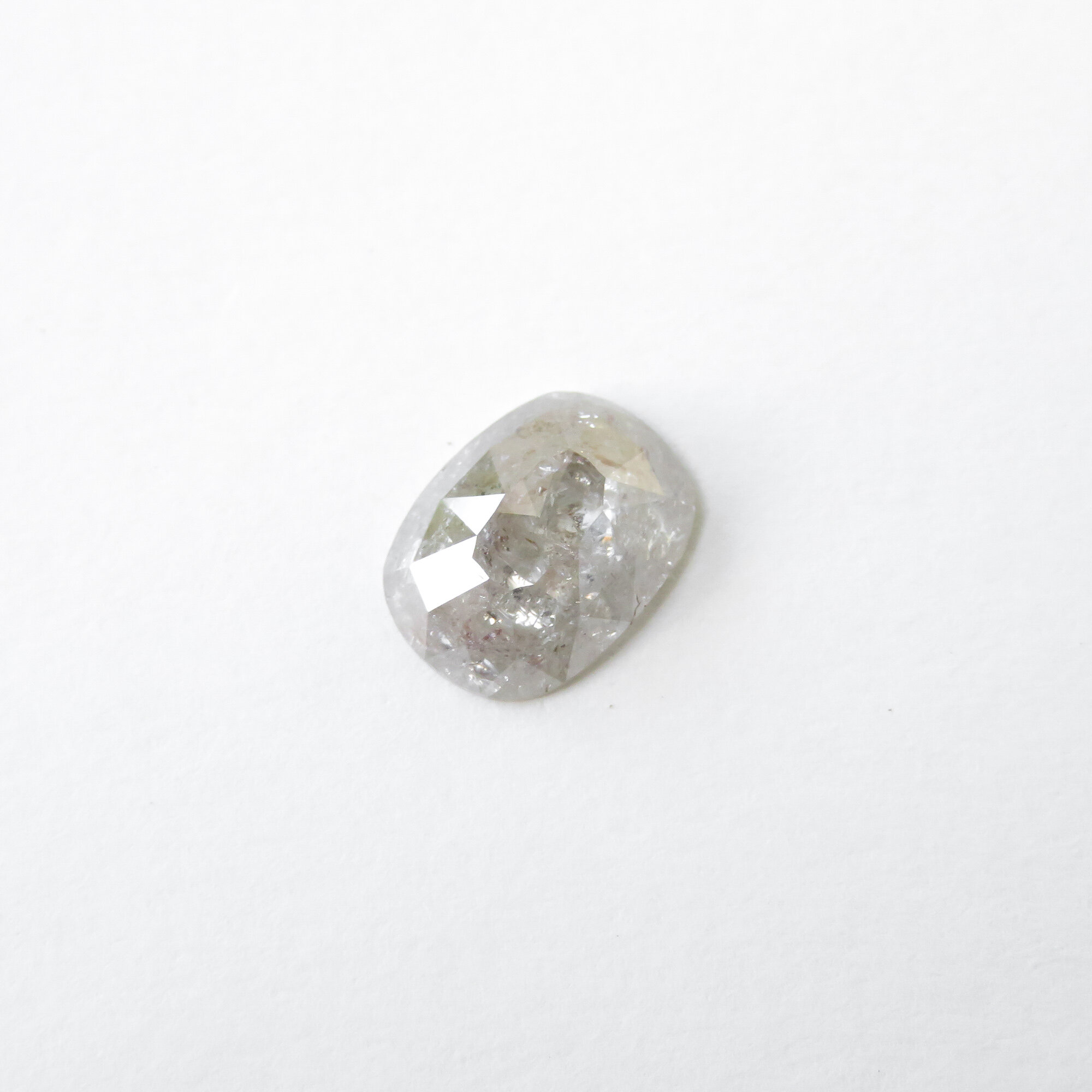 grey rose cut oval diamond