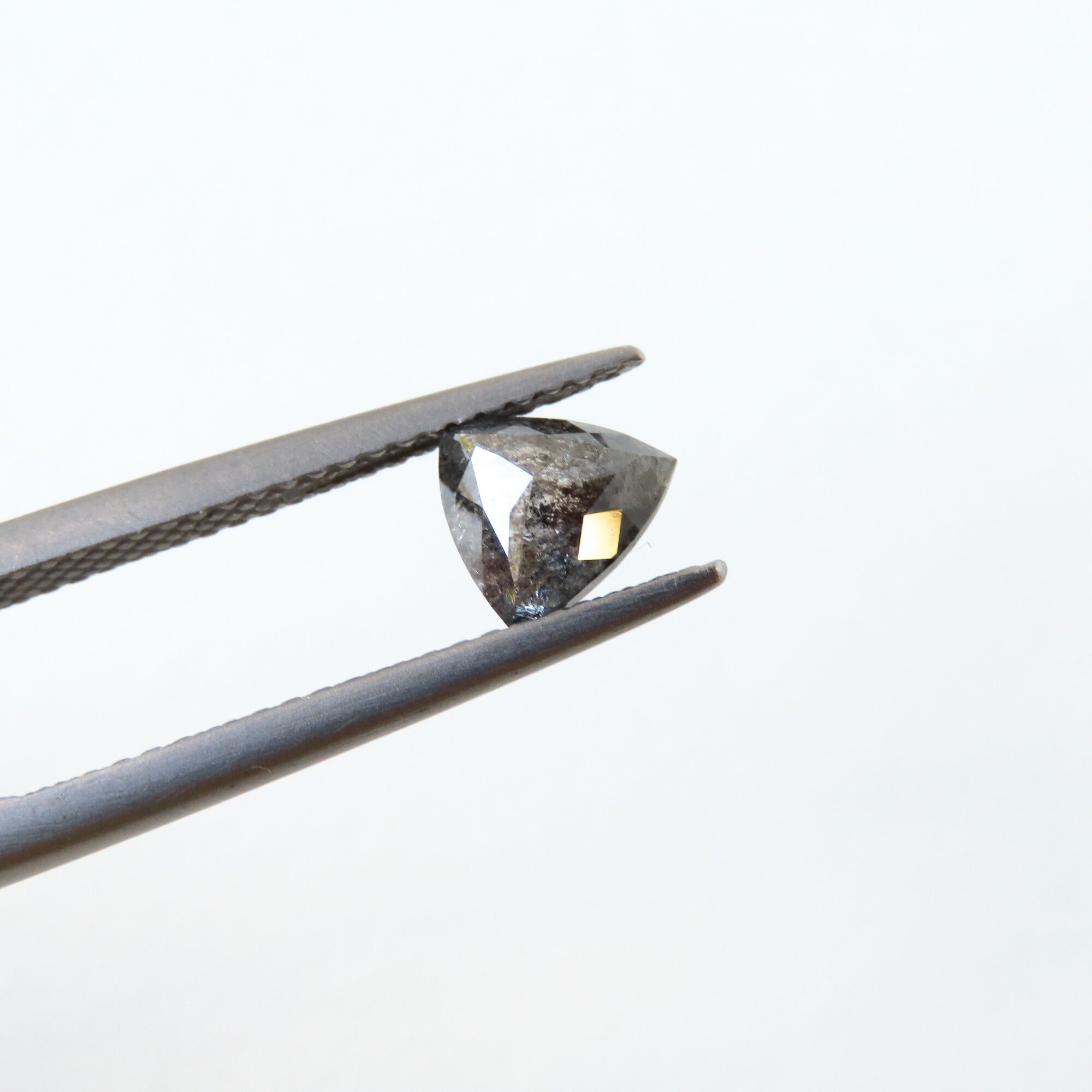 grey trillion cut diamond