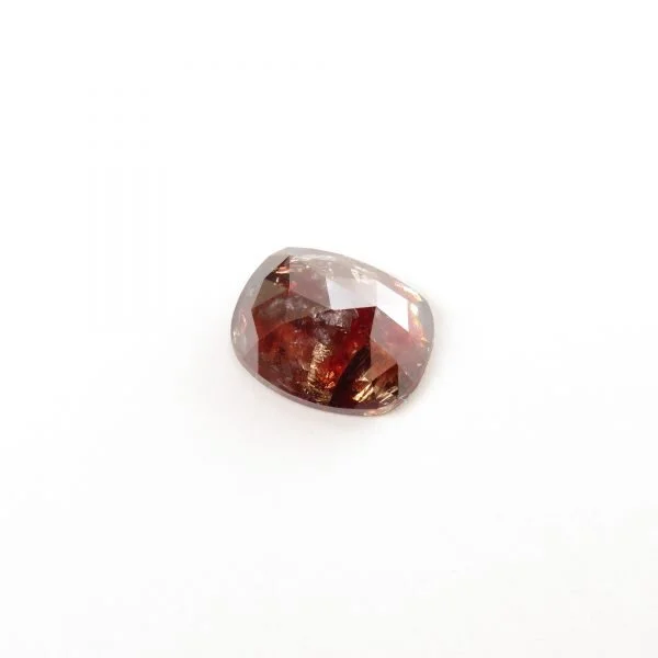 reddish-brown cushion rose cut diamond